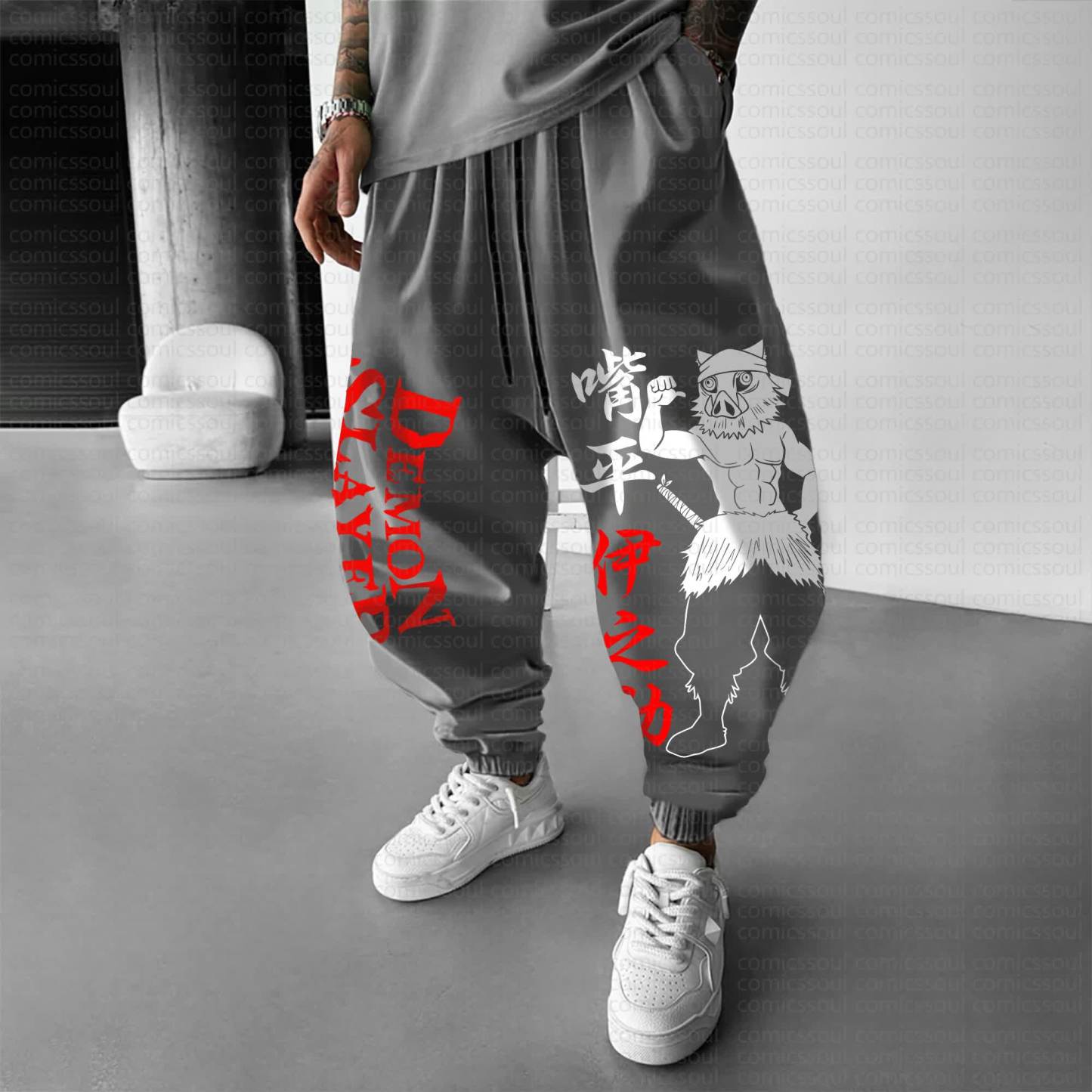 Unisex Anime Inspired Vintage Pants丨Demon Slayer X Pokémon