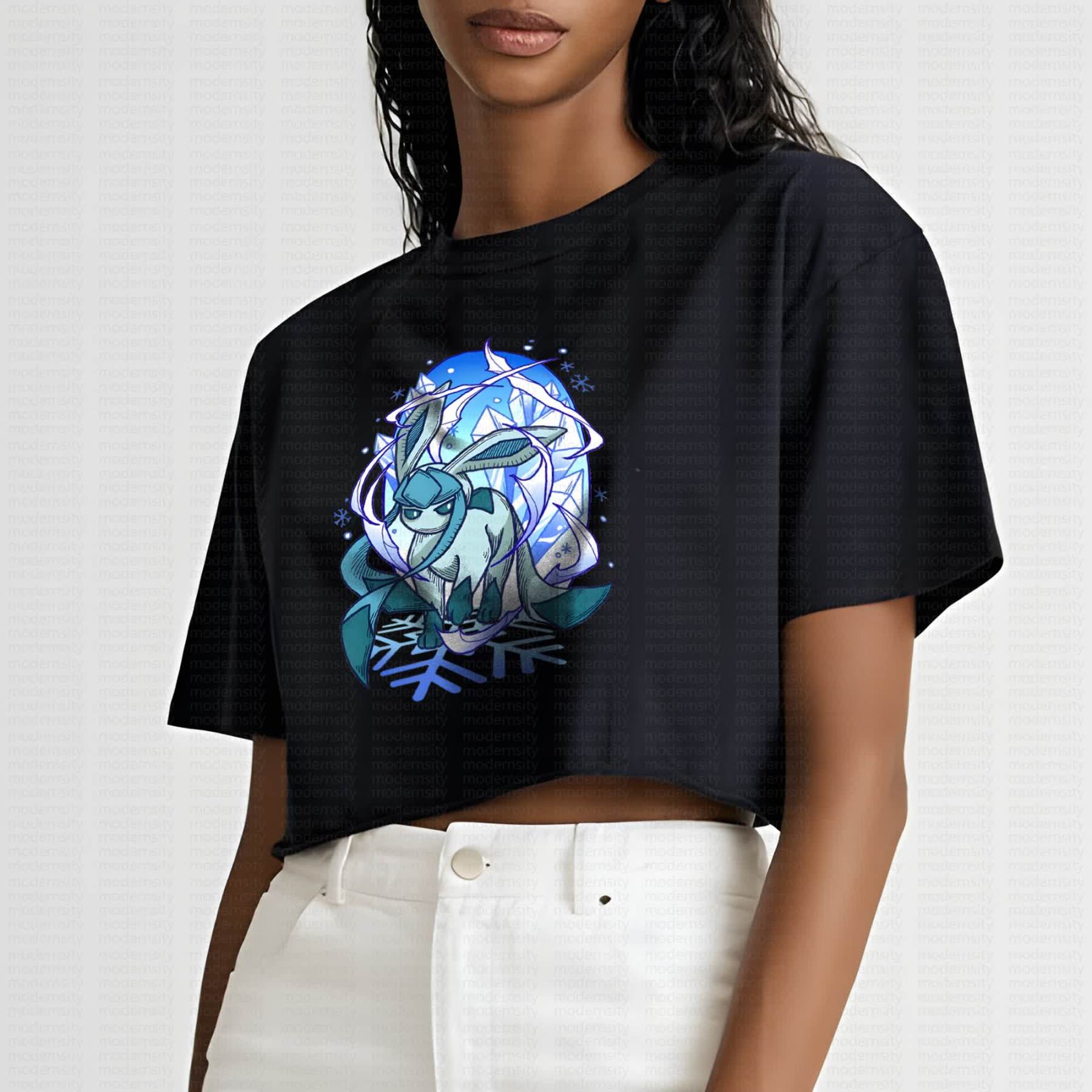 Cute and playful "Pokémon" summer women's cropped top