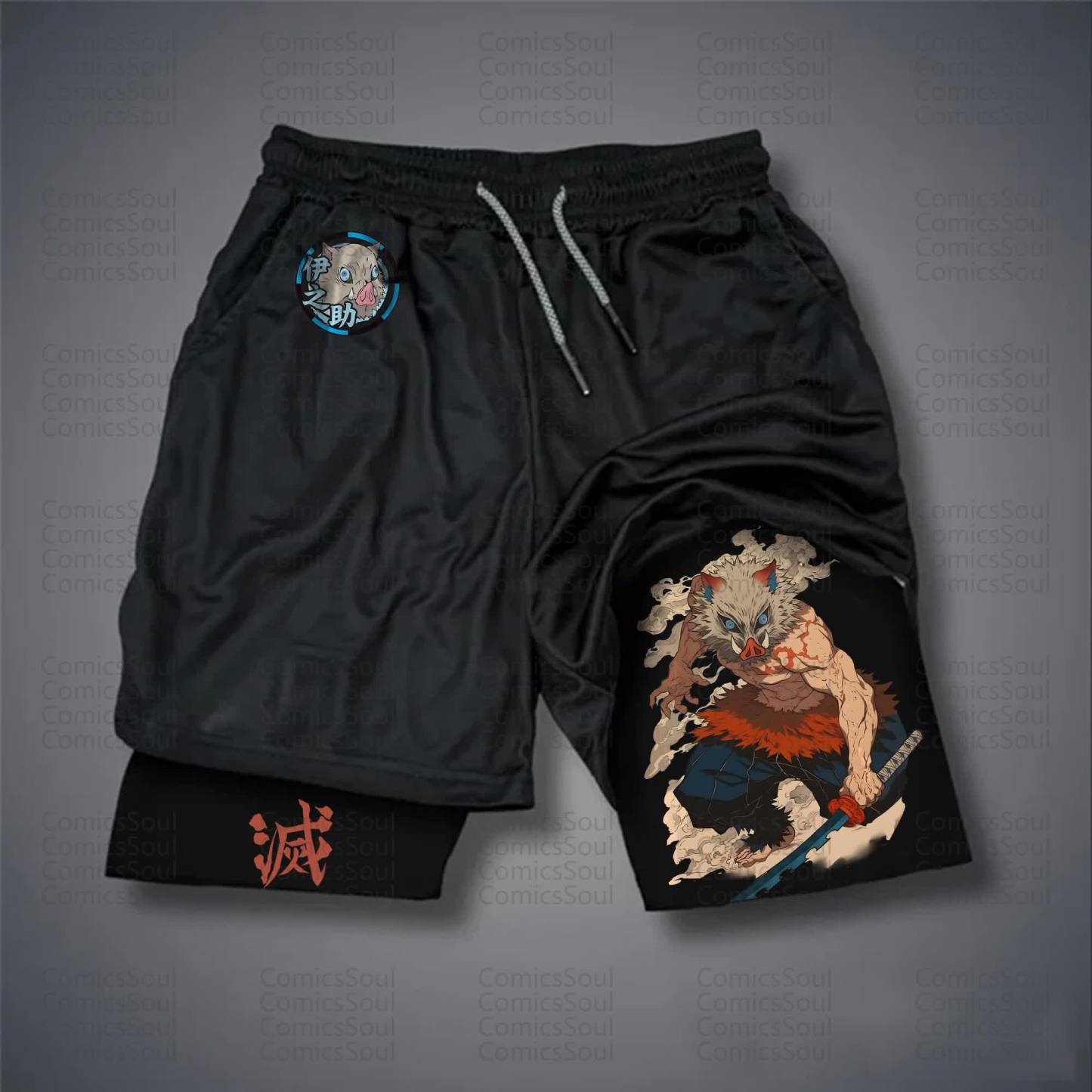 Unisex Casual Anime Streetwear Shorts 丨Demon Slayer X Pokémon