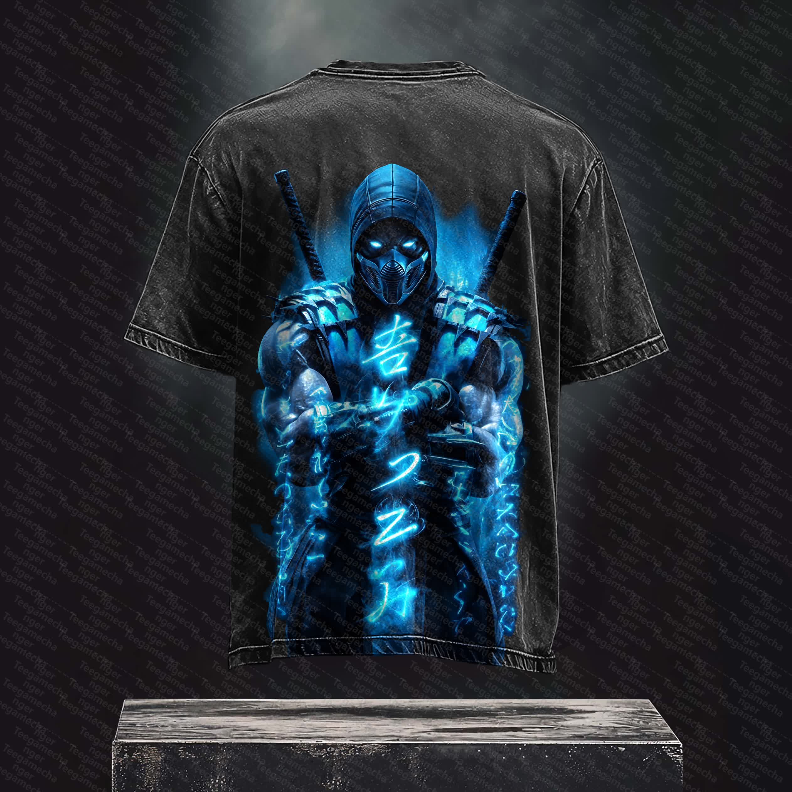 Unisex  Inspired Vintage Washed T-Shirt丨 Mortal Kombat