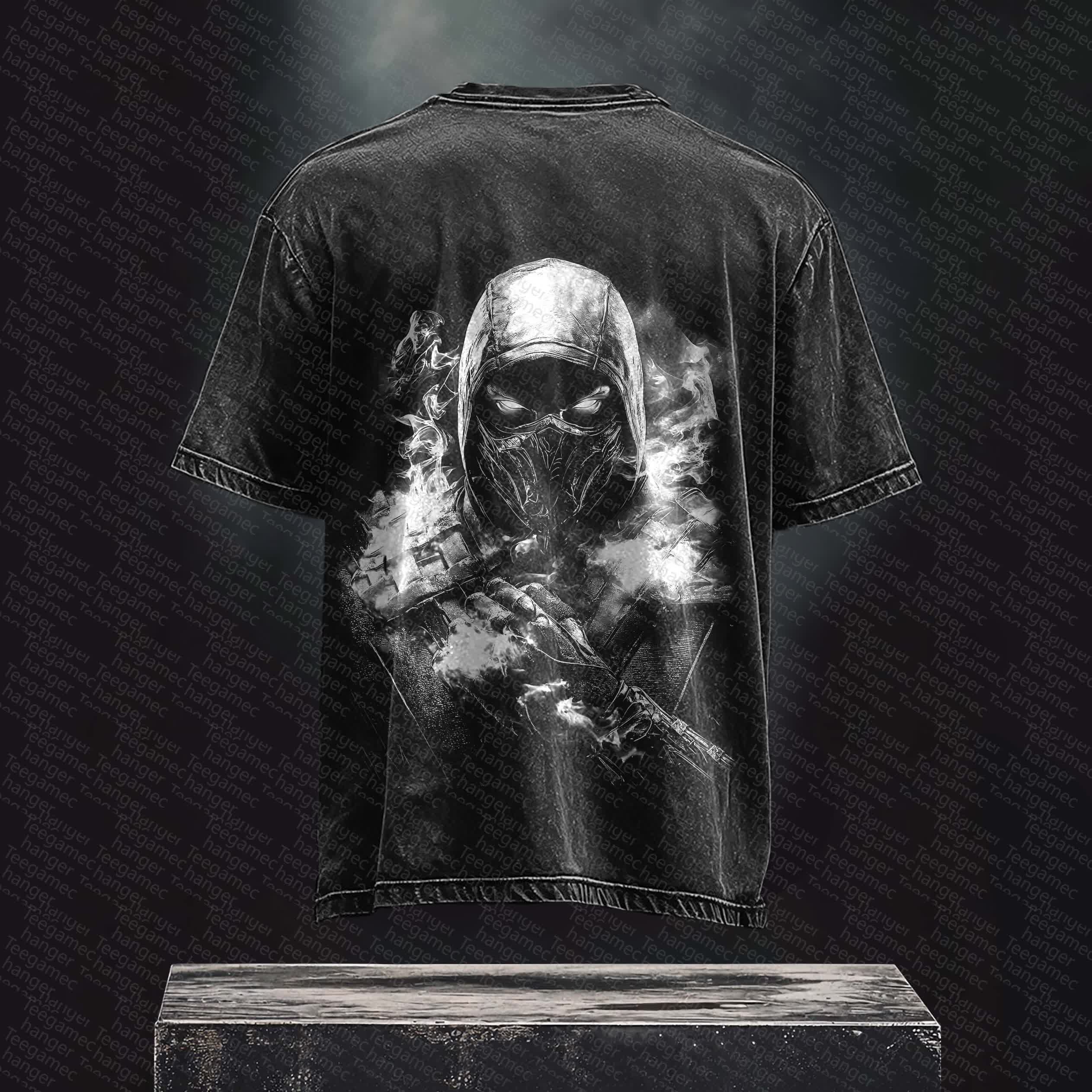 Unisex  Inspired Vintage Washed T-Shirt丨 Mortal Kombat