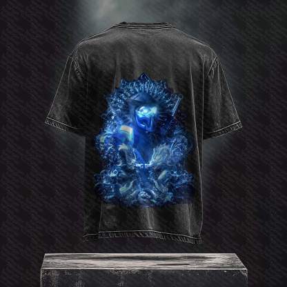 Unisex  Inspired Vintage Washed T-Shirt丨 Mortal Kombat