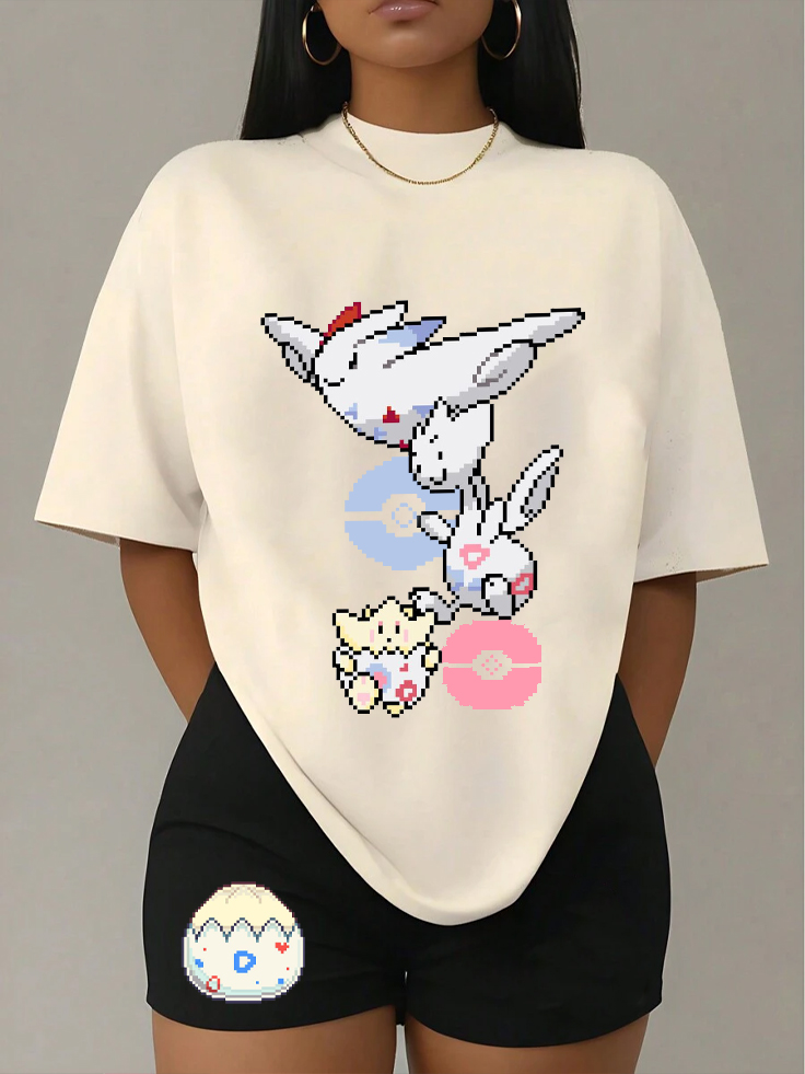 Unisex "Pokémon" Anime Inspired Vintage T-Shirt