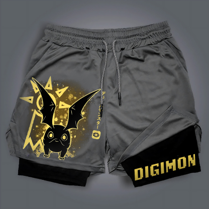 Unisex "Digimon" Anime Style Retro Shorts