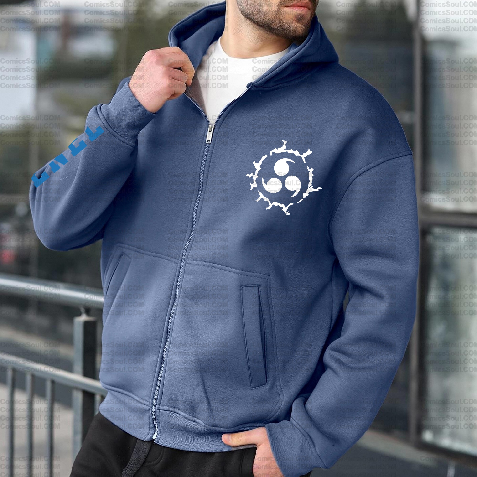 Unisex Graphic Streetwear Vintage Zipper Cardigan Plush Hoodie