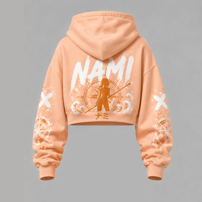 One Piece Cropped Long Sleeve Hoodie & High Waist Jogger Pants Two Piece