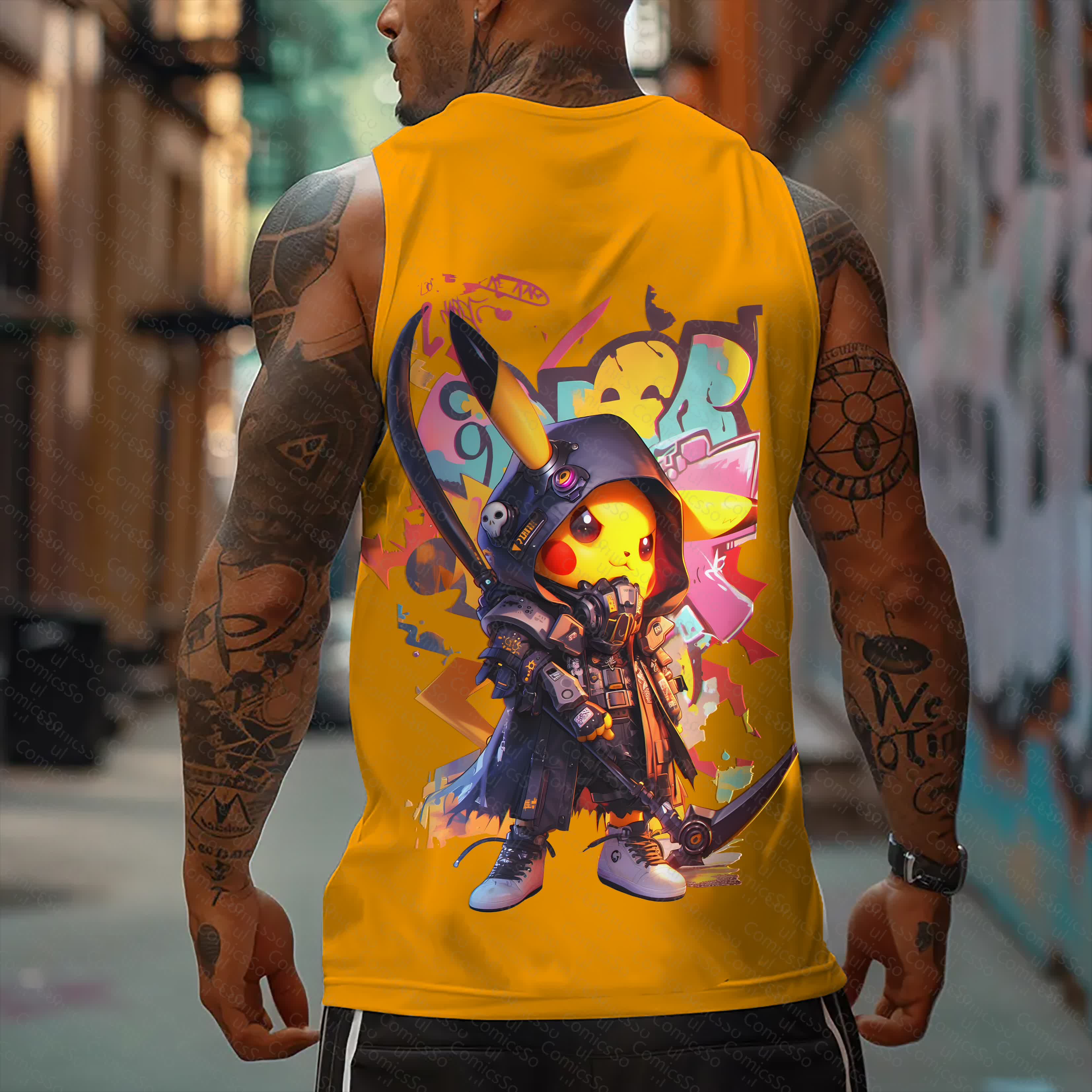 Unisex  “Pokémon” Casual Anime  Tank Top