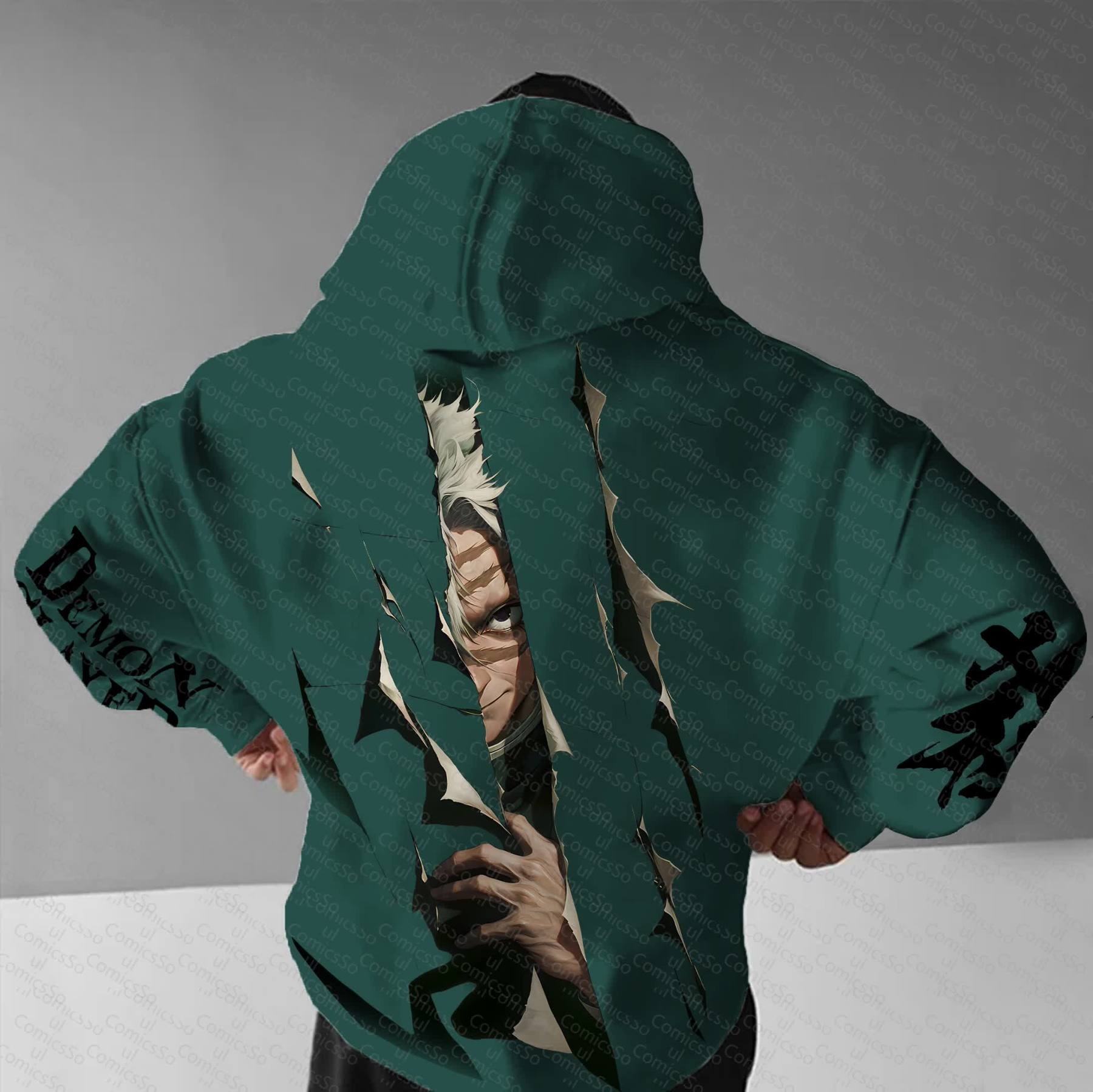 Unisex “Demon Slayer” Anime Graphic Streetwear Vintage Hoodie