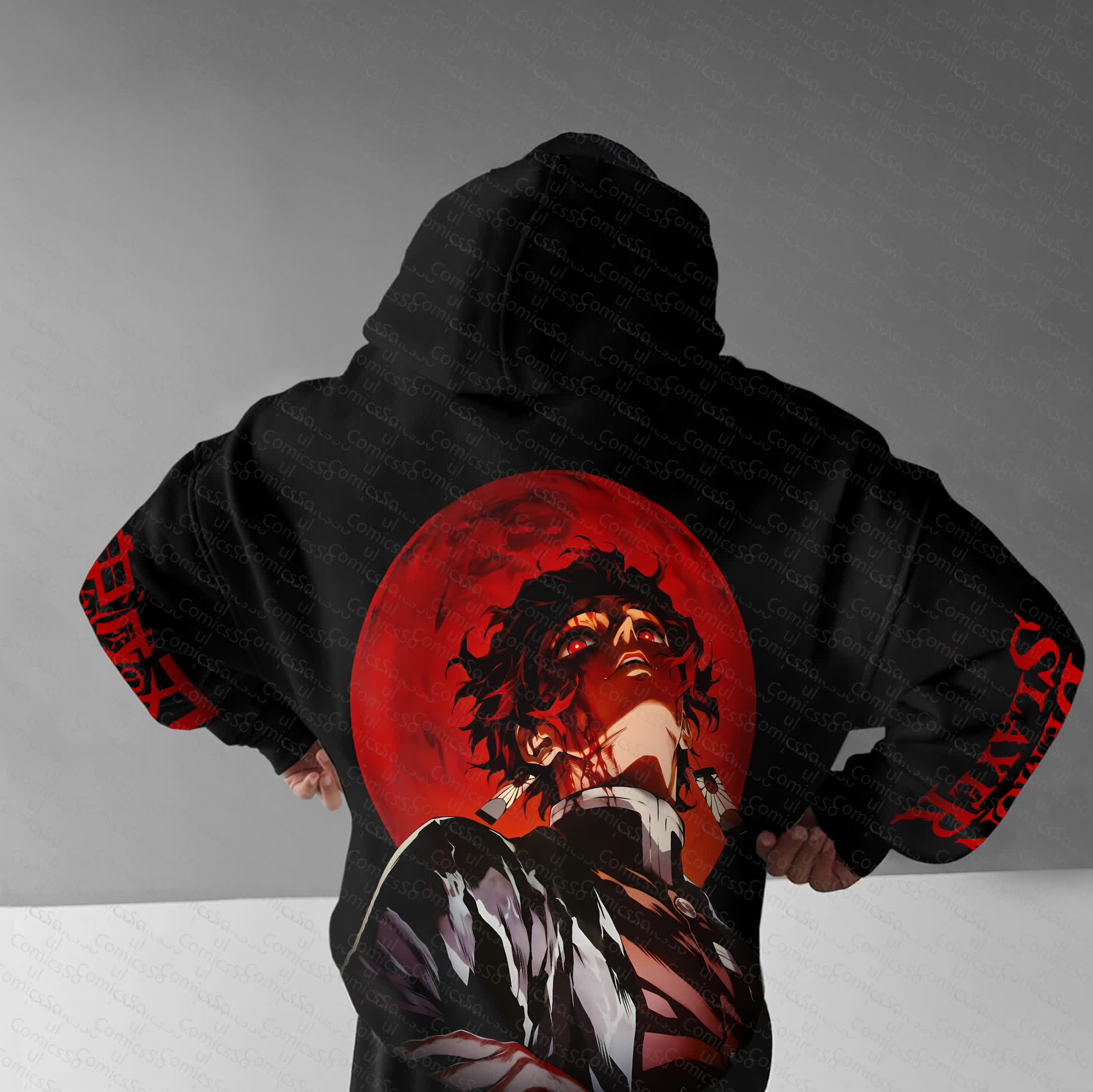 Unisex “Demon Slayer” Anime Graphic Streetwear Vintage Hoodie