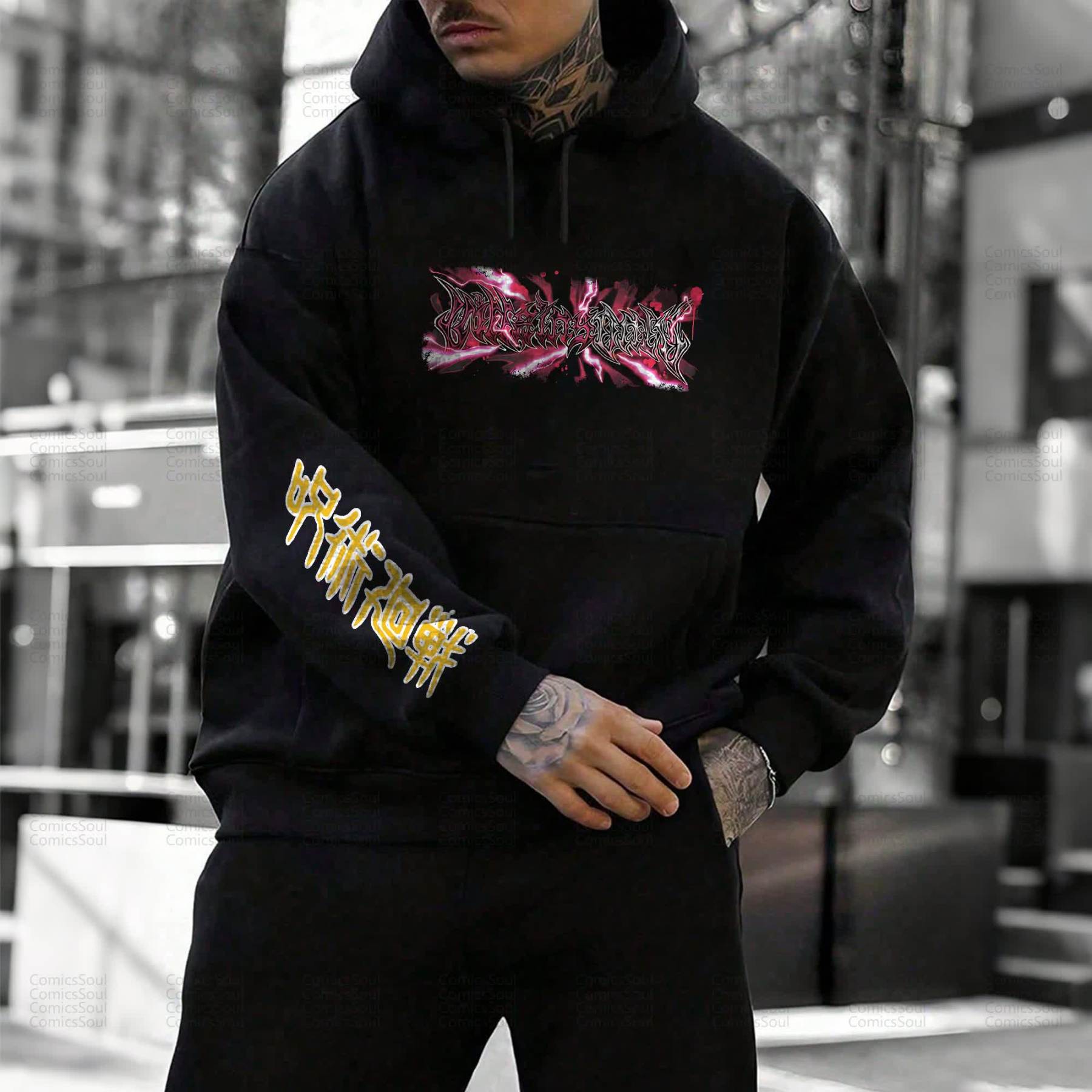 Unisex “Jujutsu Kaisen” Anime Graphic Streetwear Vintage Hoodie