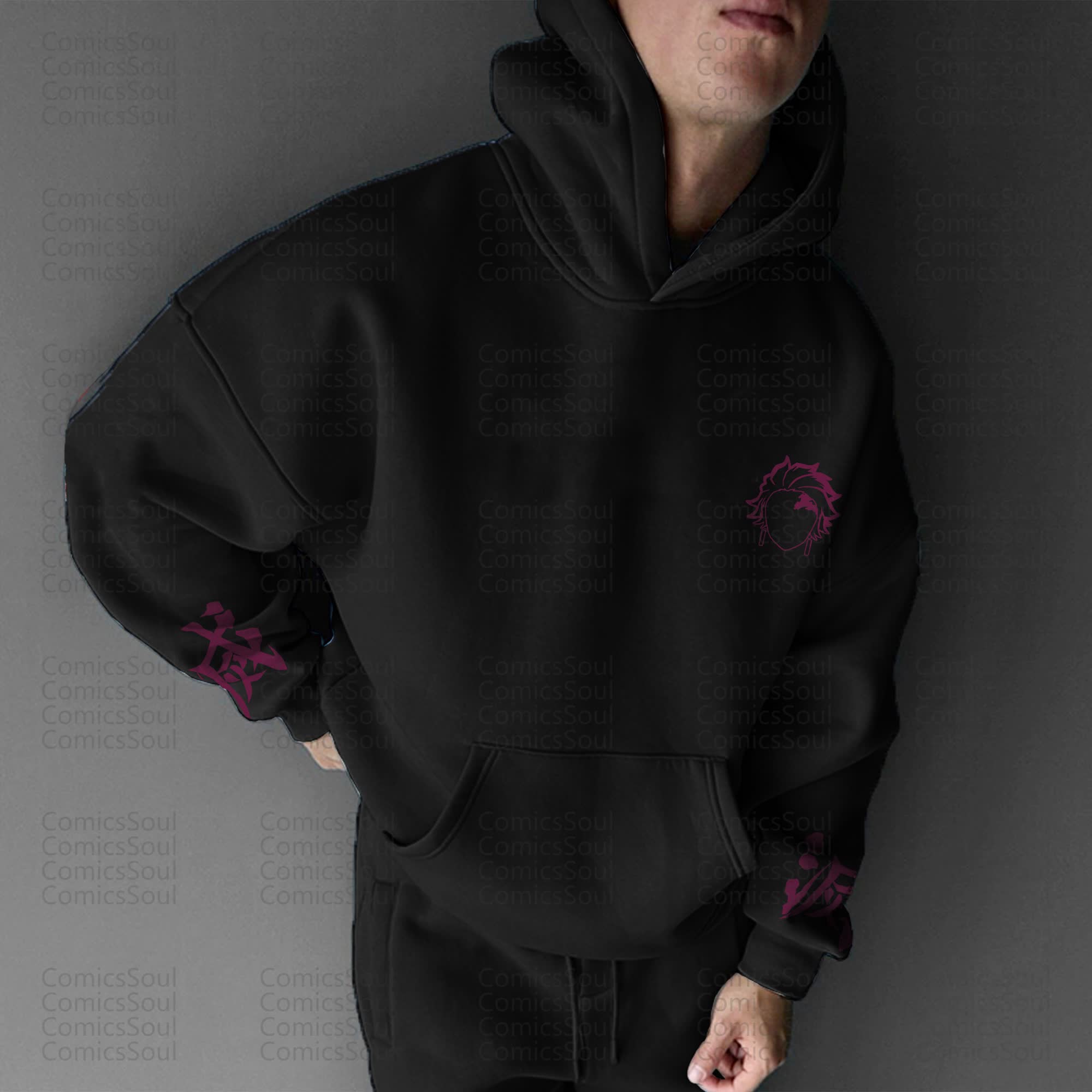 Unisex “Demon Slayer” Anime Graphic Streetwear Vintage Hoodie