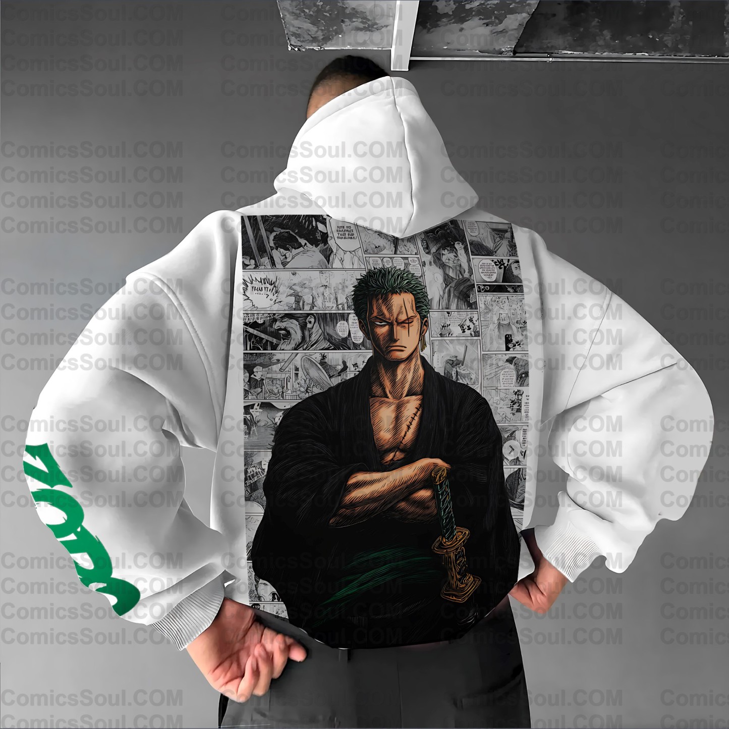 Plus Velvet Unisex Anime Graphic Streetwear Vintage Hoodie