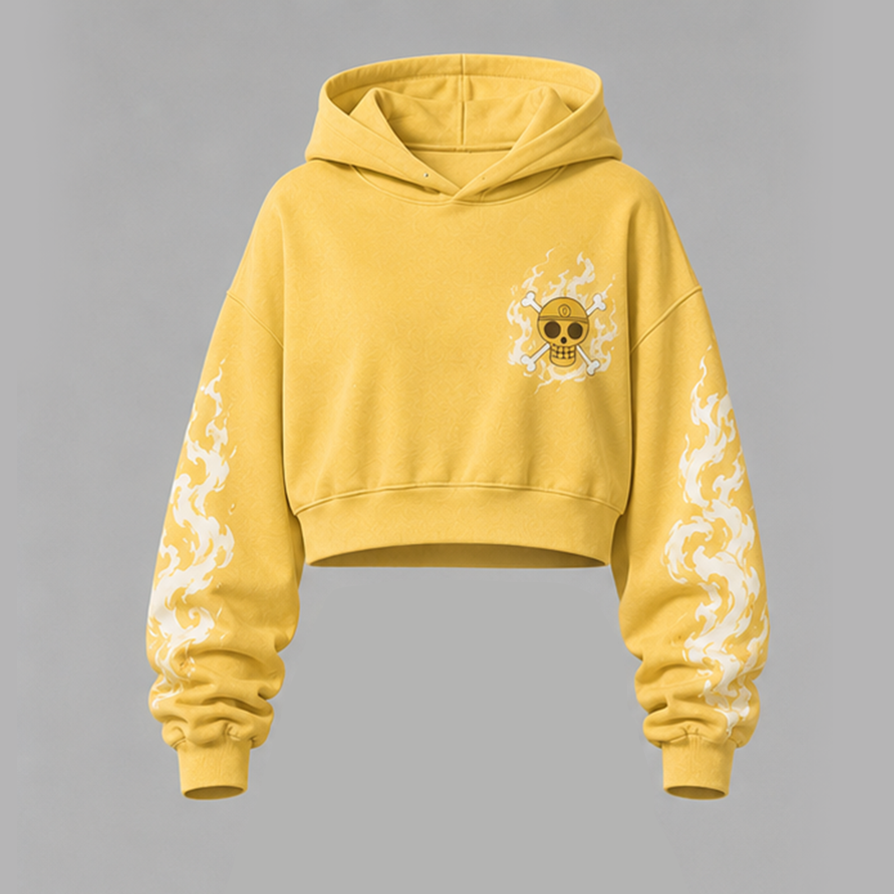 One Piece Cropped Long Sleeve Hoodie & High Waist Jogger Pants Two Piece