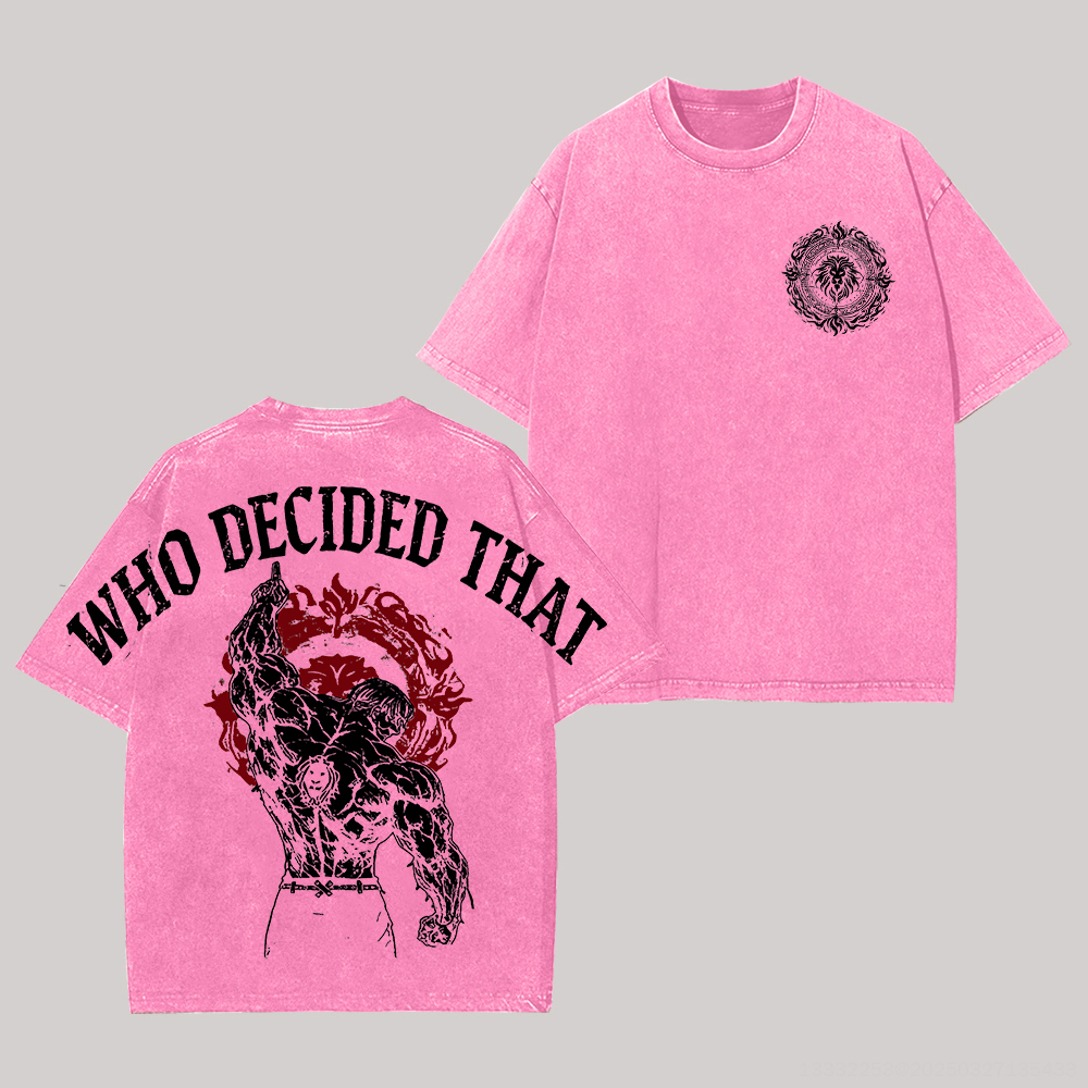 Seven deadly sins Printed Unisex Washed T-Shirt