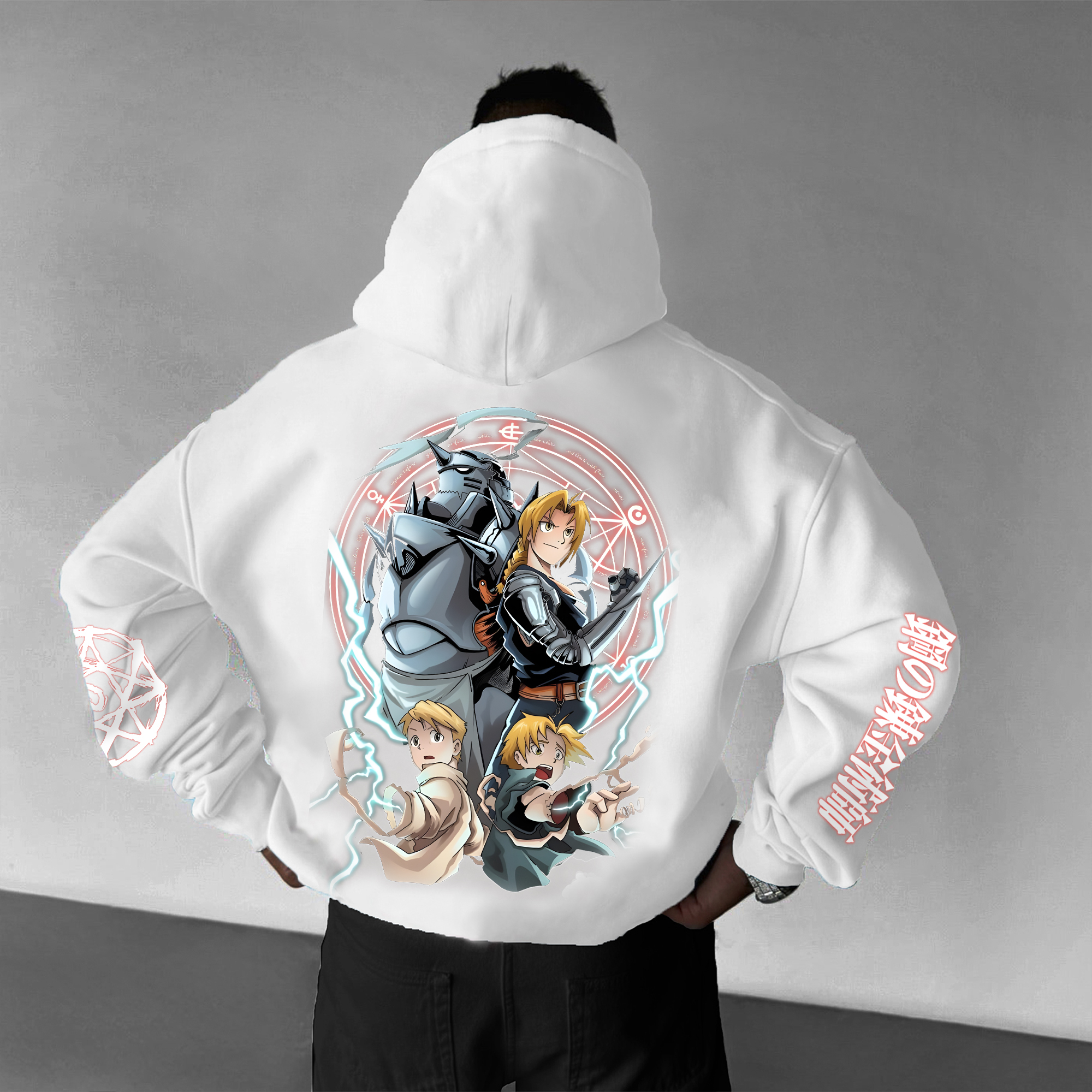 Unisex “Fullmetal Alchemist” Anime Graphic Streetwear Vintage Hoodie