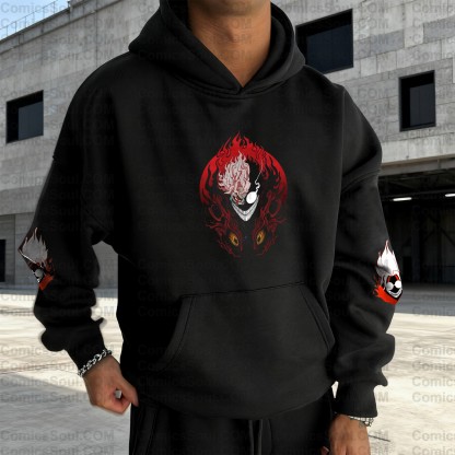 Plus Velvet Unisex Anime Graphic Streetwear Vintage Hoodie