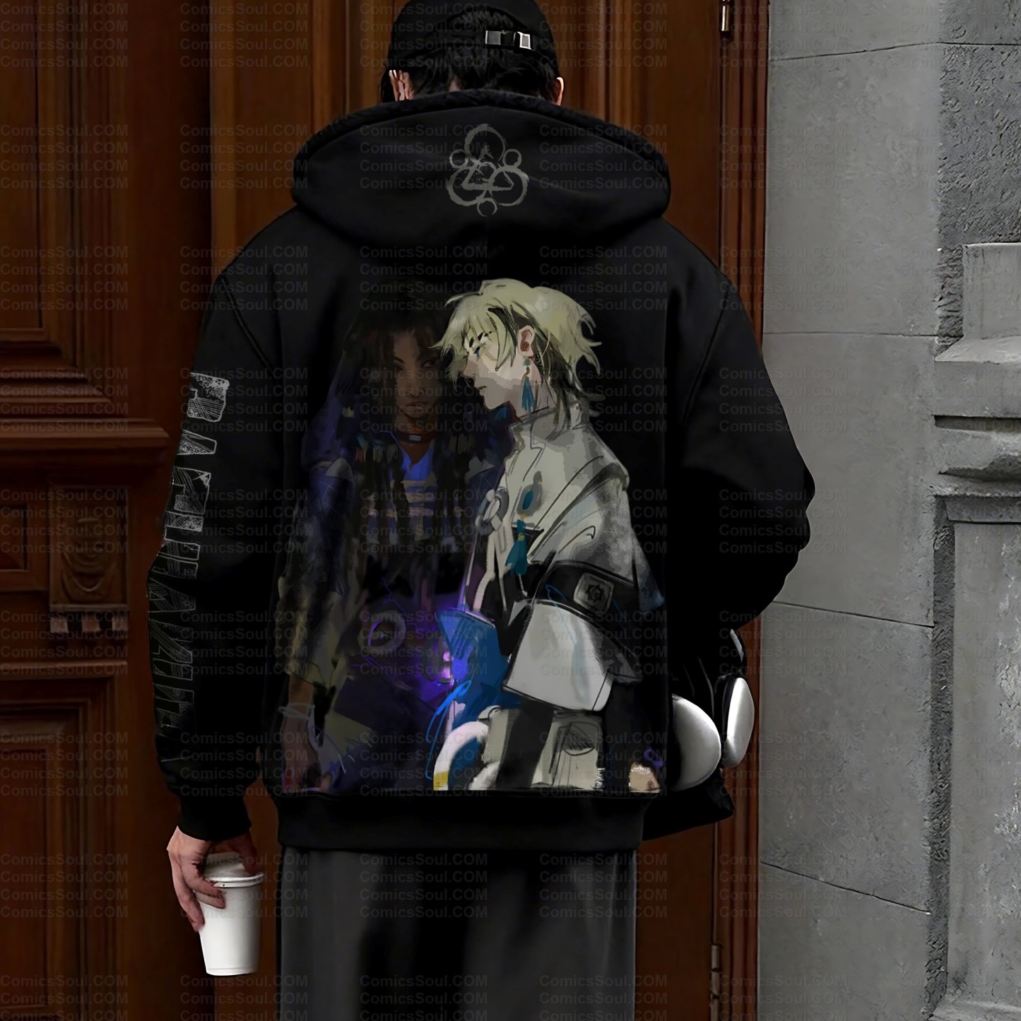 Unisex Graphic Streetwear Vintage Zipper Cardigan Plush Hoodie