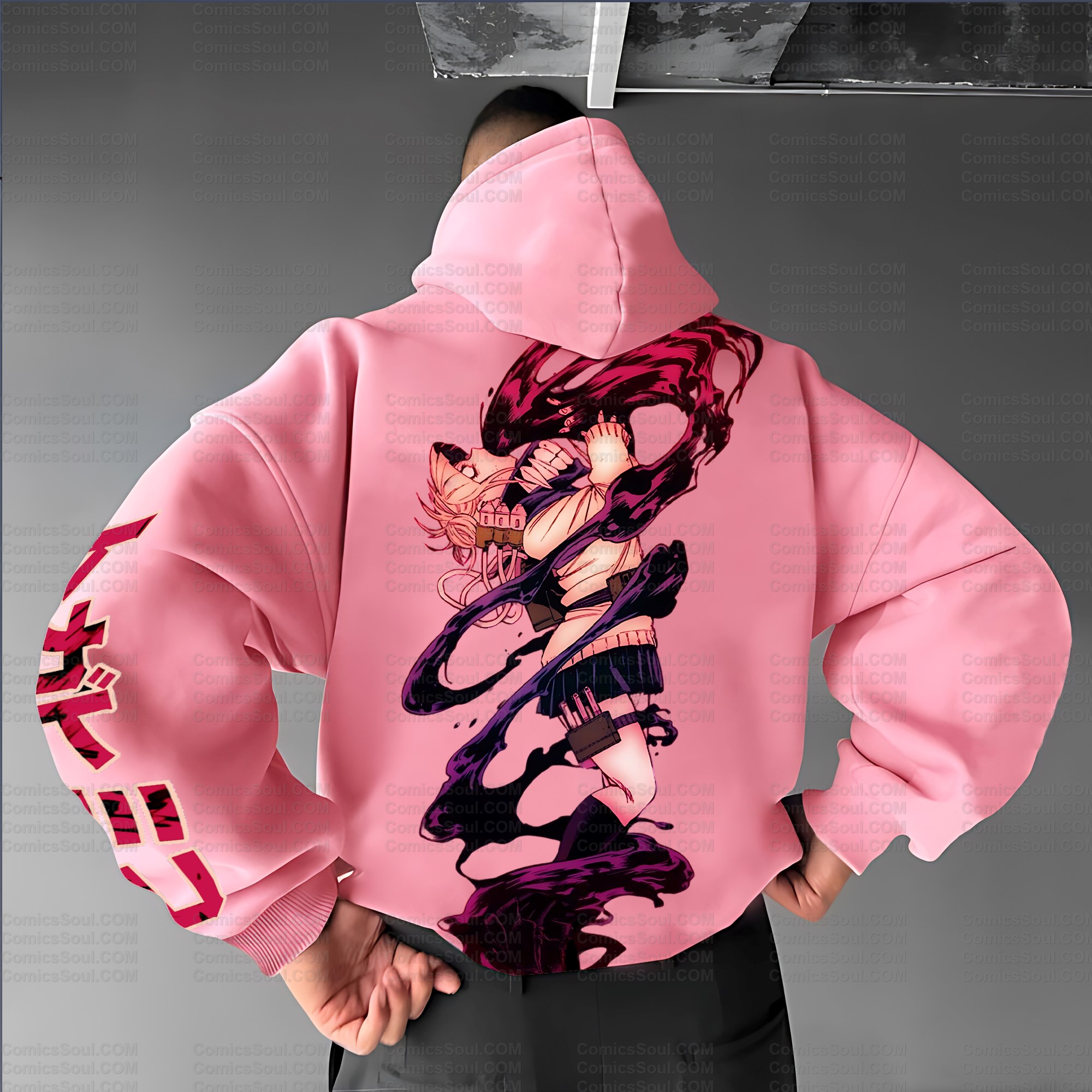 Plus Velvet Unisex Anime Graphic Streetwear Vintage Hoodie