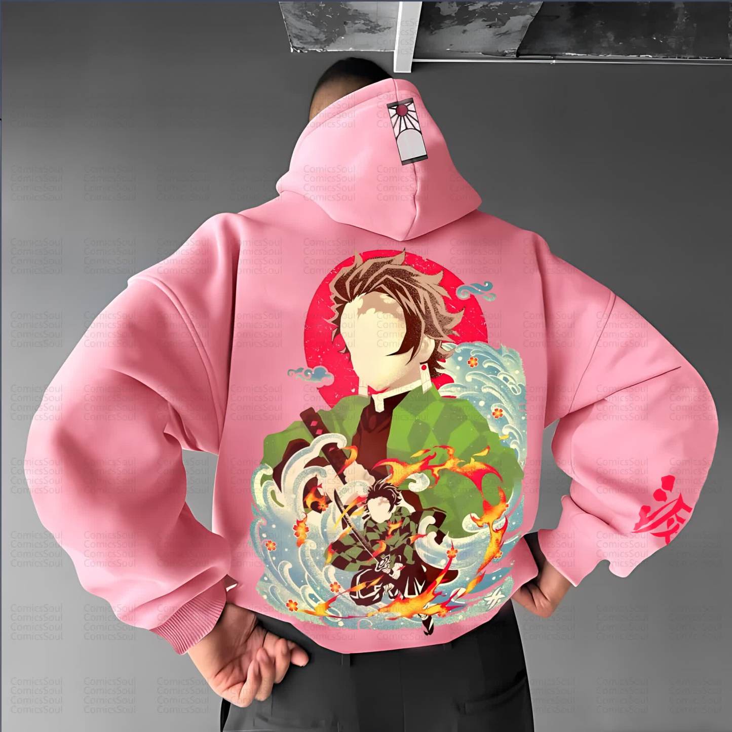 Unisex Anime Graphic Streetwear Vintage Hoodie丨Demon Slayer X Pokémon