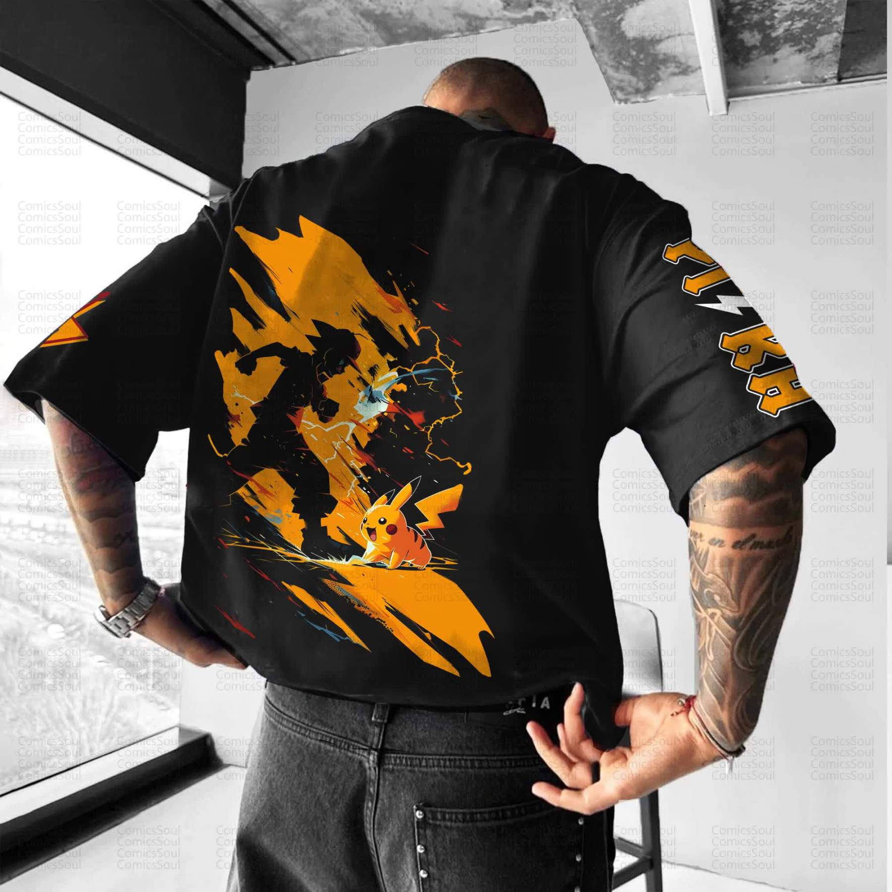 Unisex Anime Inspired Vintage T-Shirt丨Demon Slayer X Pokémon