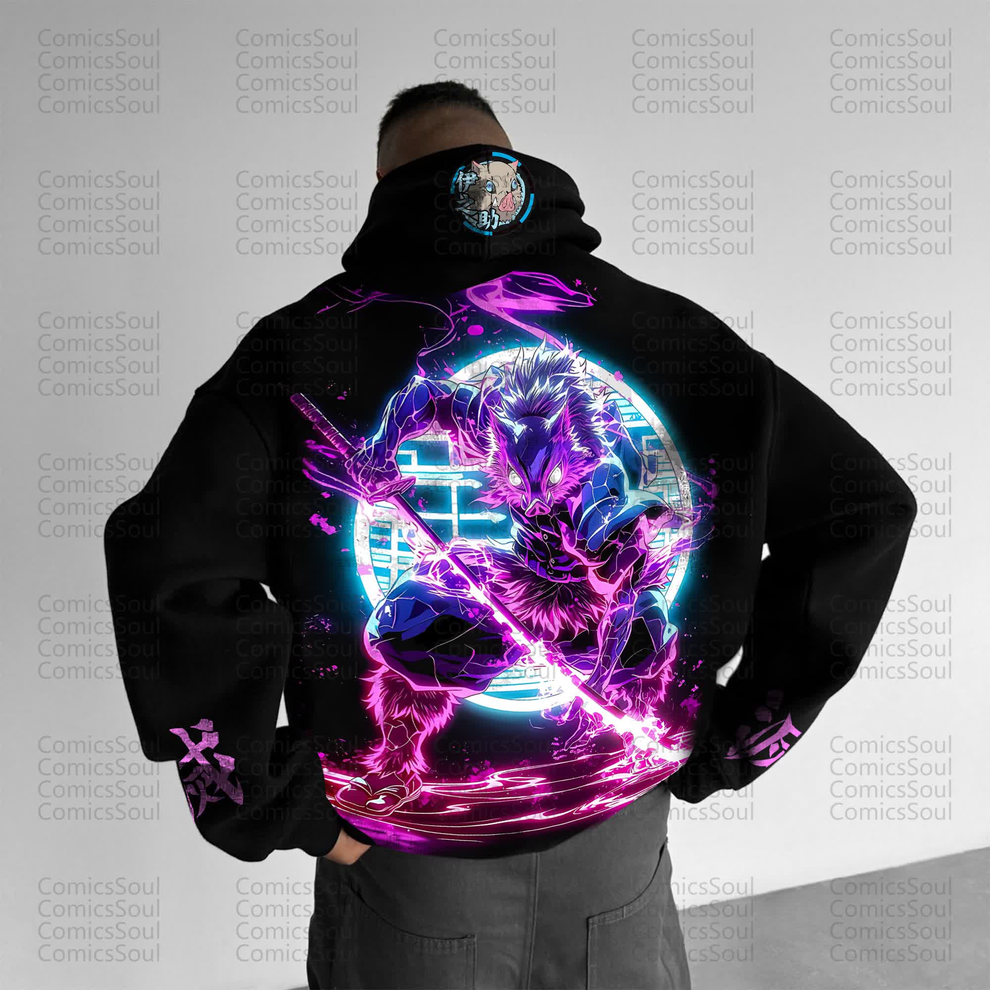 Unisex “Demon Slayer” Anime Graphic Streetwear Vintage Hoodie