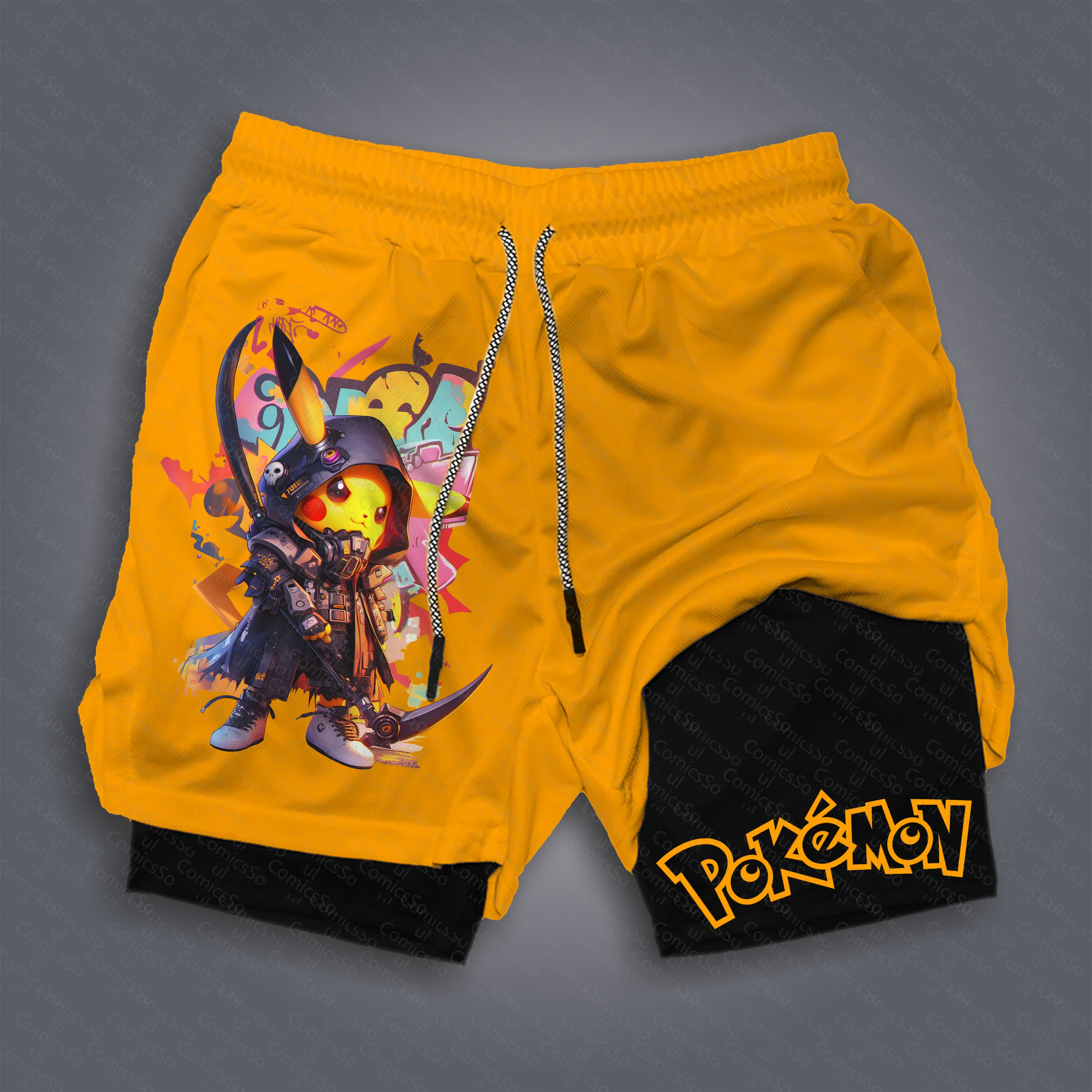 Unisex  “Pokémon” Casual Anime Streetwear Gym Shorts
