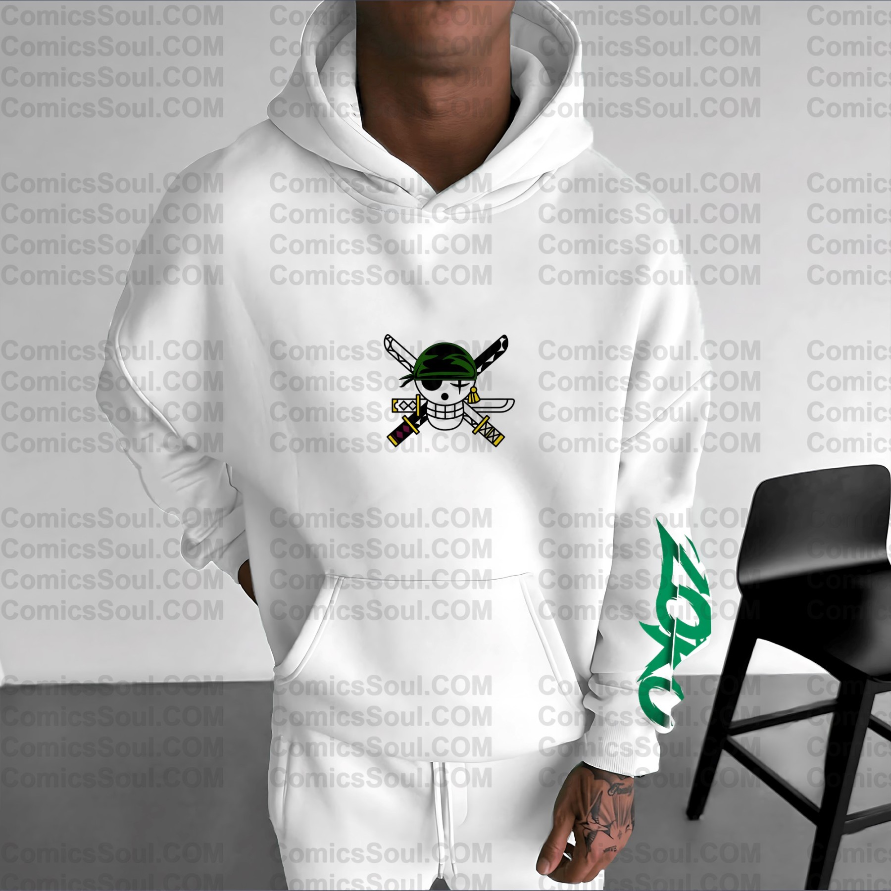 Plus Velvet Unisex Anime Graphic Streetwear Vintage Hoodie