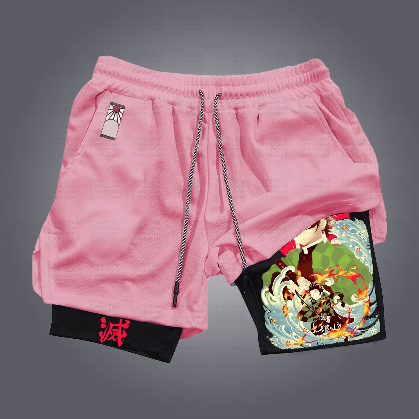 Unisex Casual Anime Streetwear Shorts 丨Demon Slayer X Pokémon