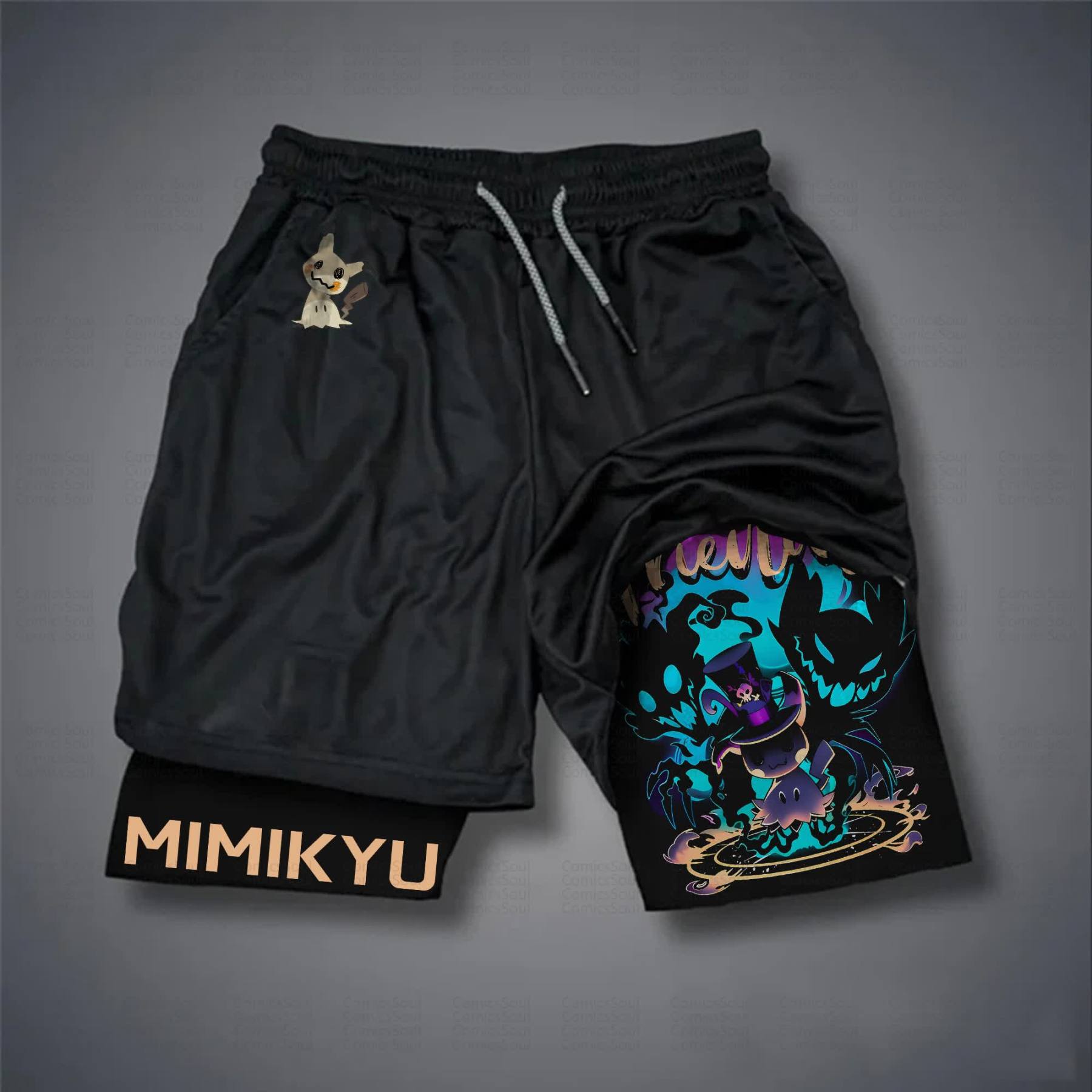 Unisex Casual Anime Streetwear Shorts 丨Demon Slayer X Pokémon