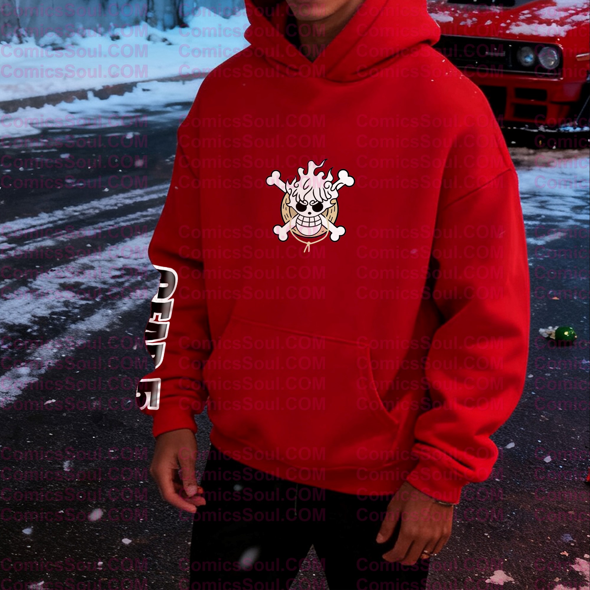 plus velvetUnisex Anime Graphic Streetwear Vintage Hoodie