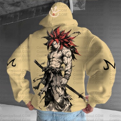 Plus Velvet Unisex Anime Graphic Streetwear Vintage Hoodie