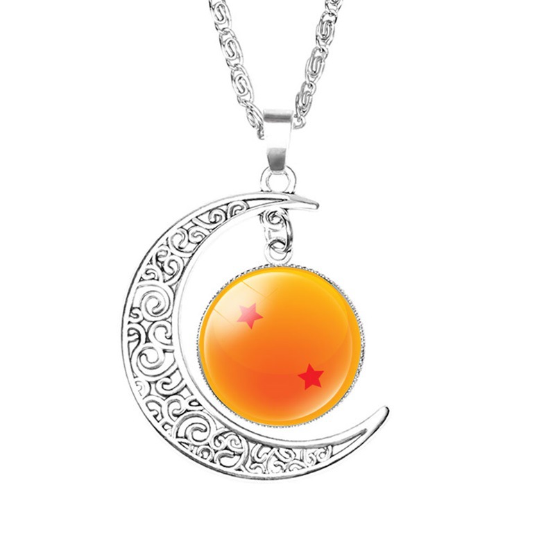 Anime Time Gem Moon Alloy Pendant Necklace