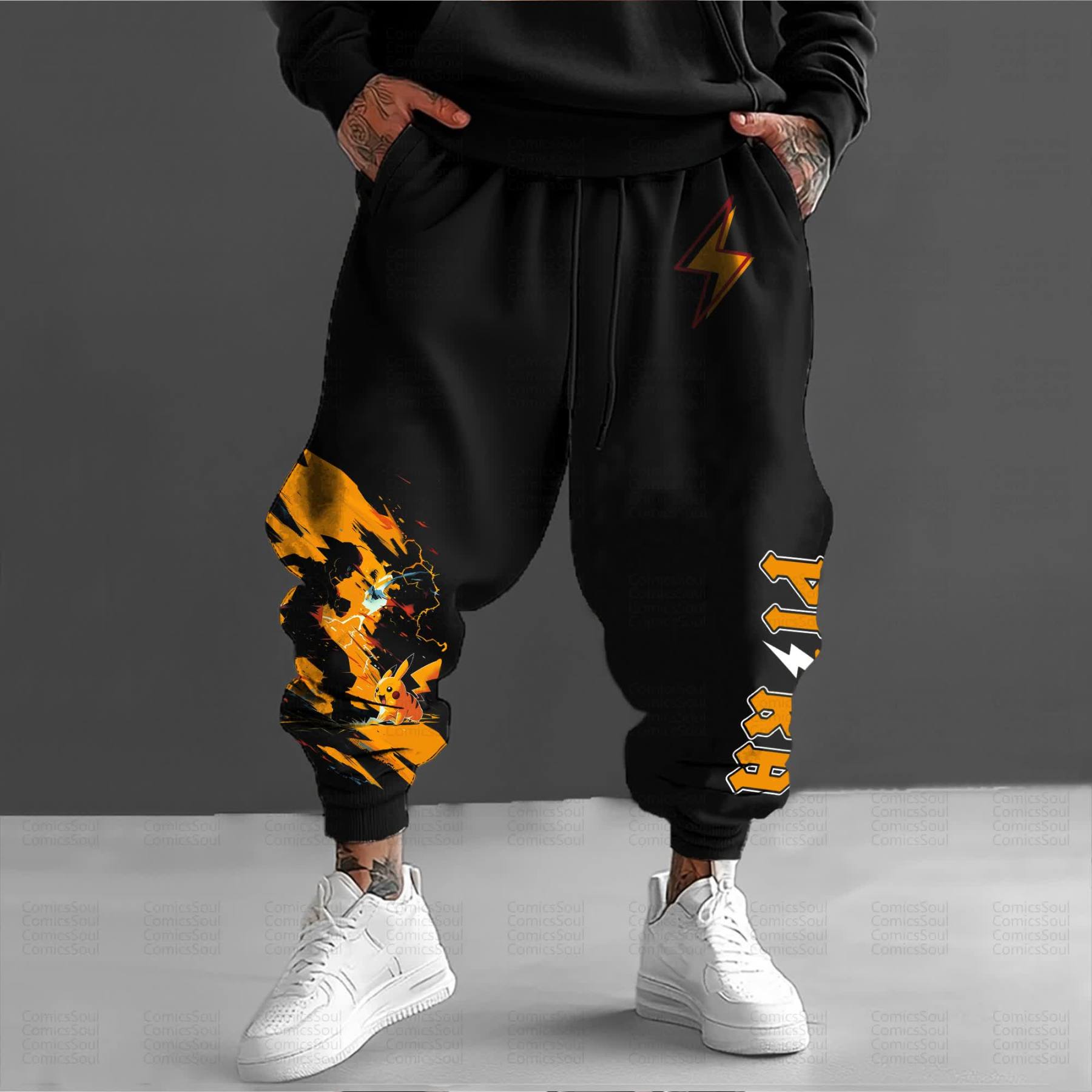 Unisex Anime Inspired Vintage Pants丨Demon Slayer X Pokémon