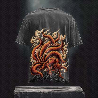 Unisex Anime Inspired Vintage Washed T-Shirt丨 NARUTO