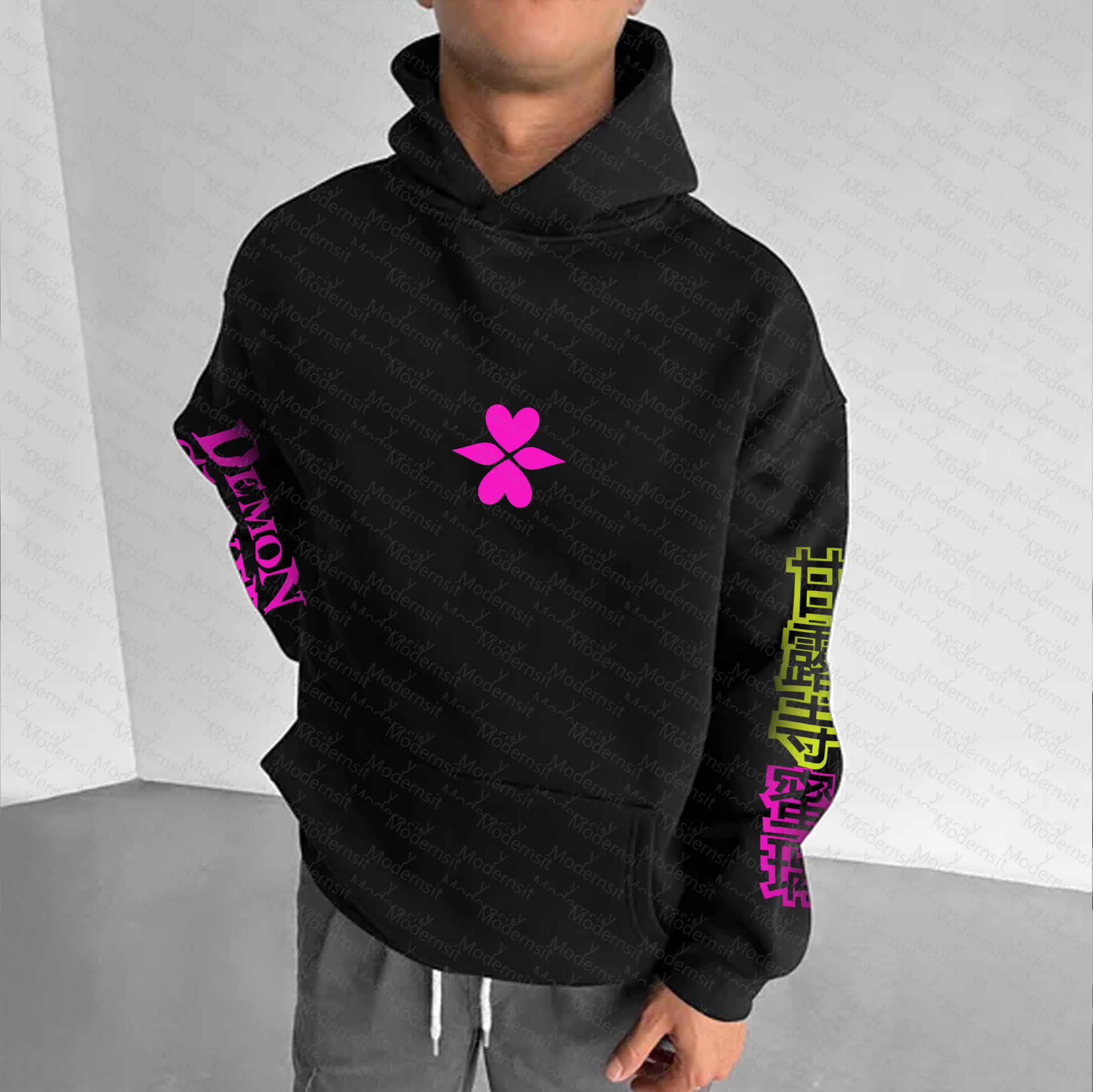 Unisex “Demon Slayer” Anime Graphic Streetwear Vintage Hoodie