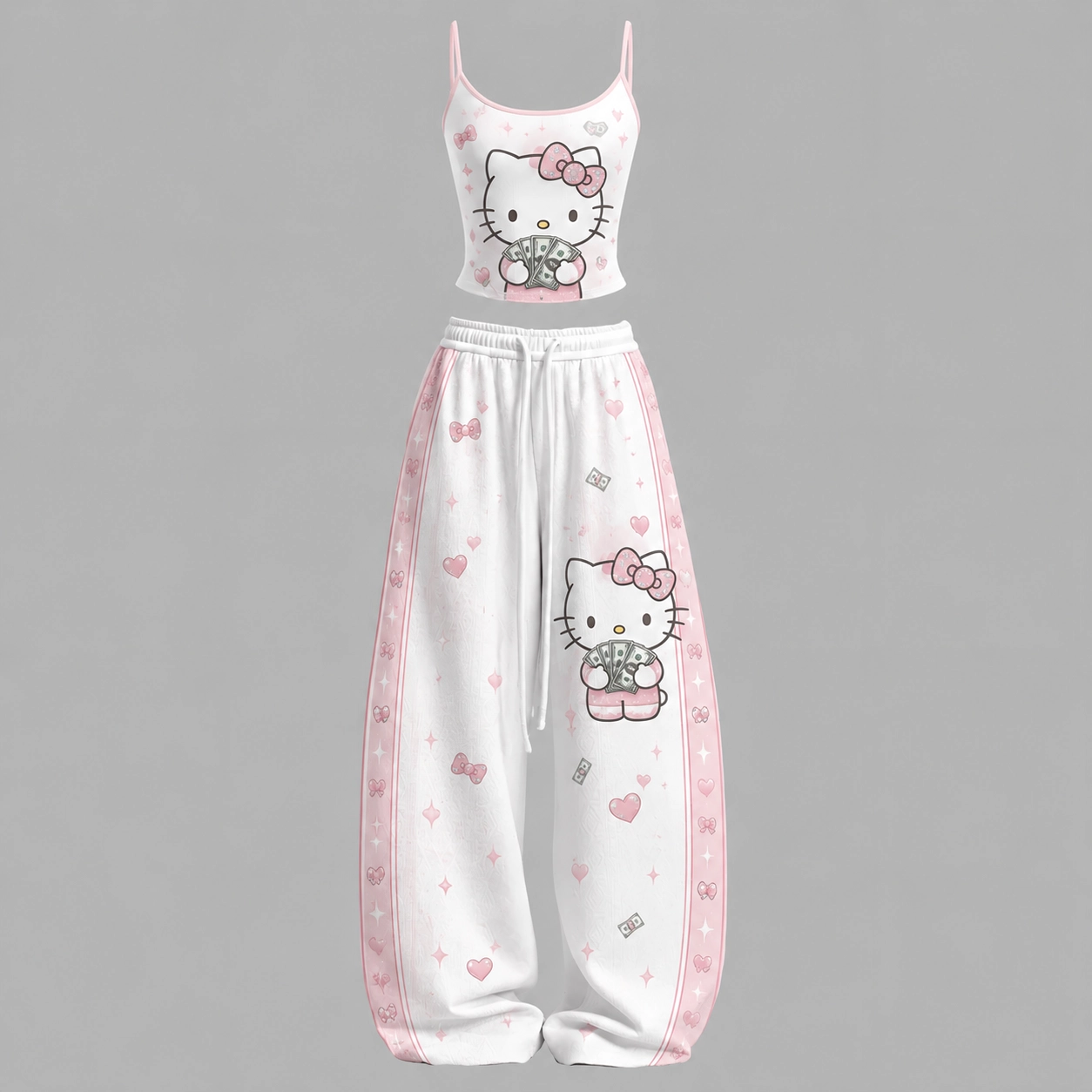 Hello Kitty Top & Elasticated Trousers Two-Piece Set