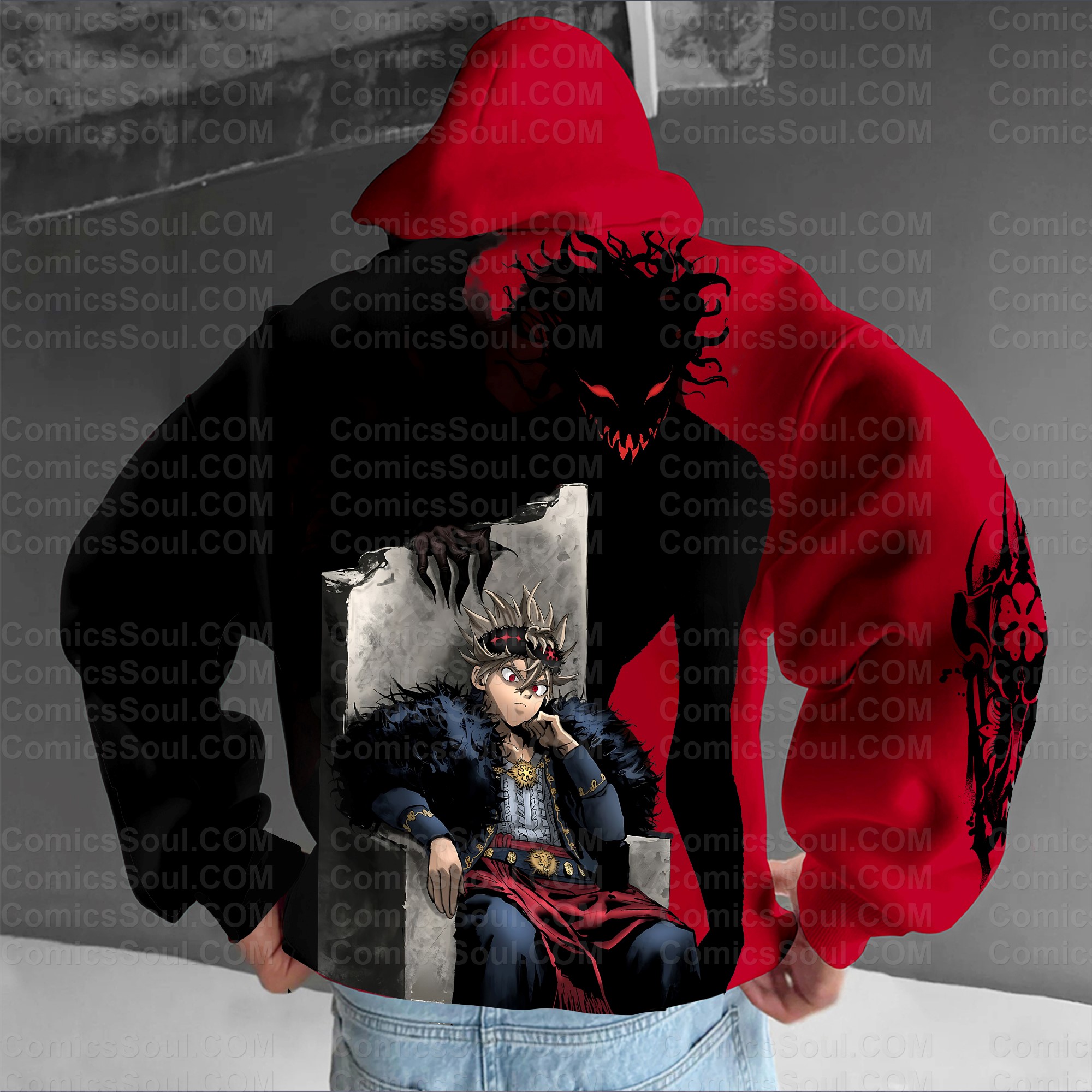 Plus Velvet Unisex Anime Graphic Streetwear Vintage Hoodie