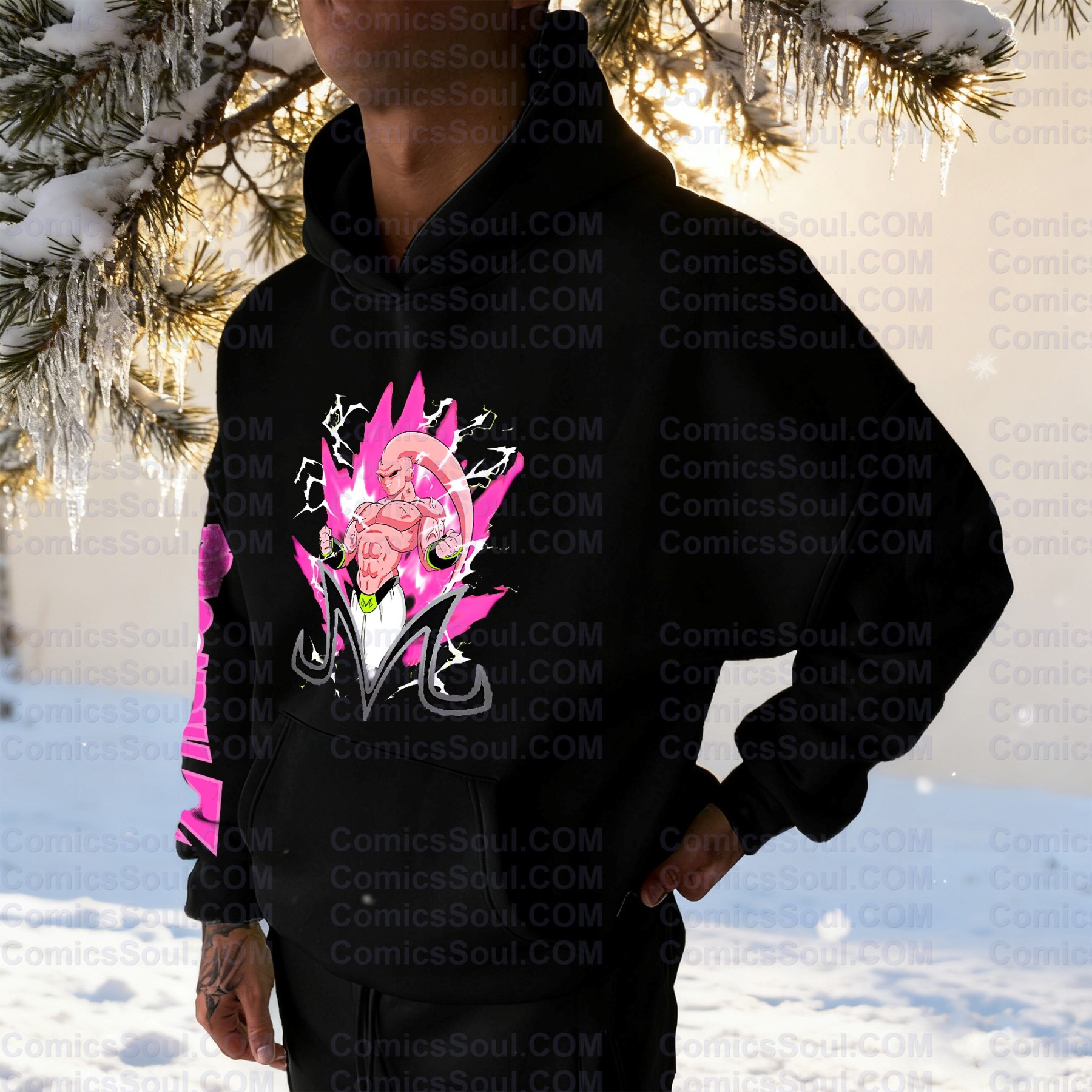 Plus Velvet Unisex Anime Graphic Streetwear Vintage Hoodie