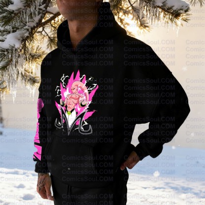 Plus Velvet Unisex Anime Graphic Streetwear Vintage Hoodie