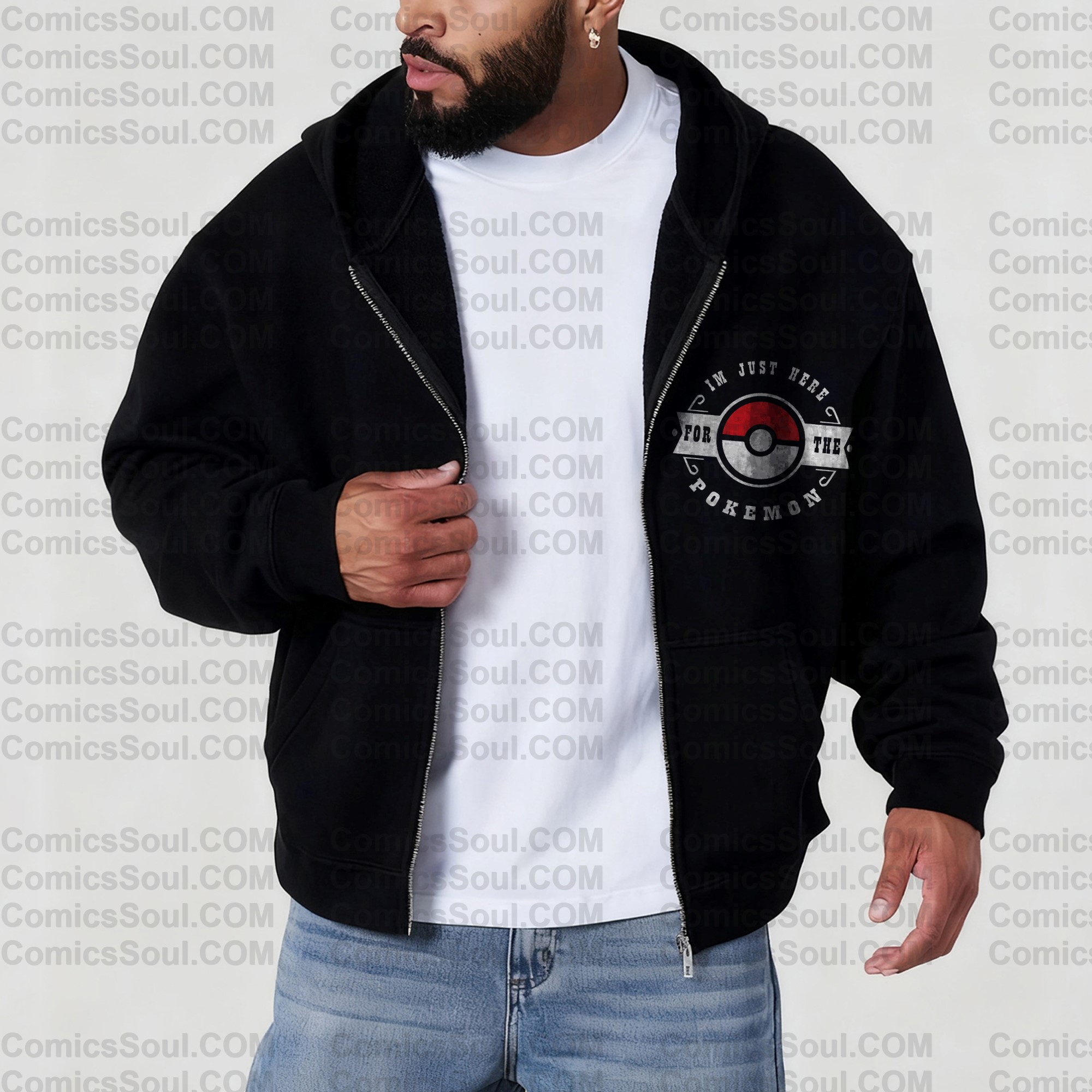 Unisex Graphic Streetwear Vintage Zipper Cardigan Plush Hoodie