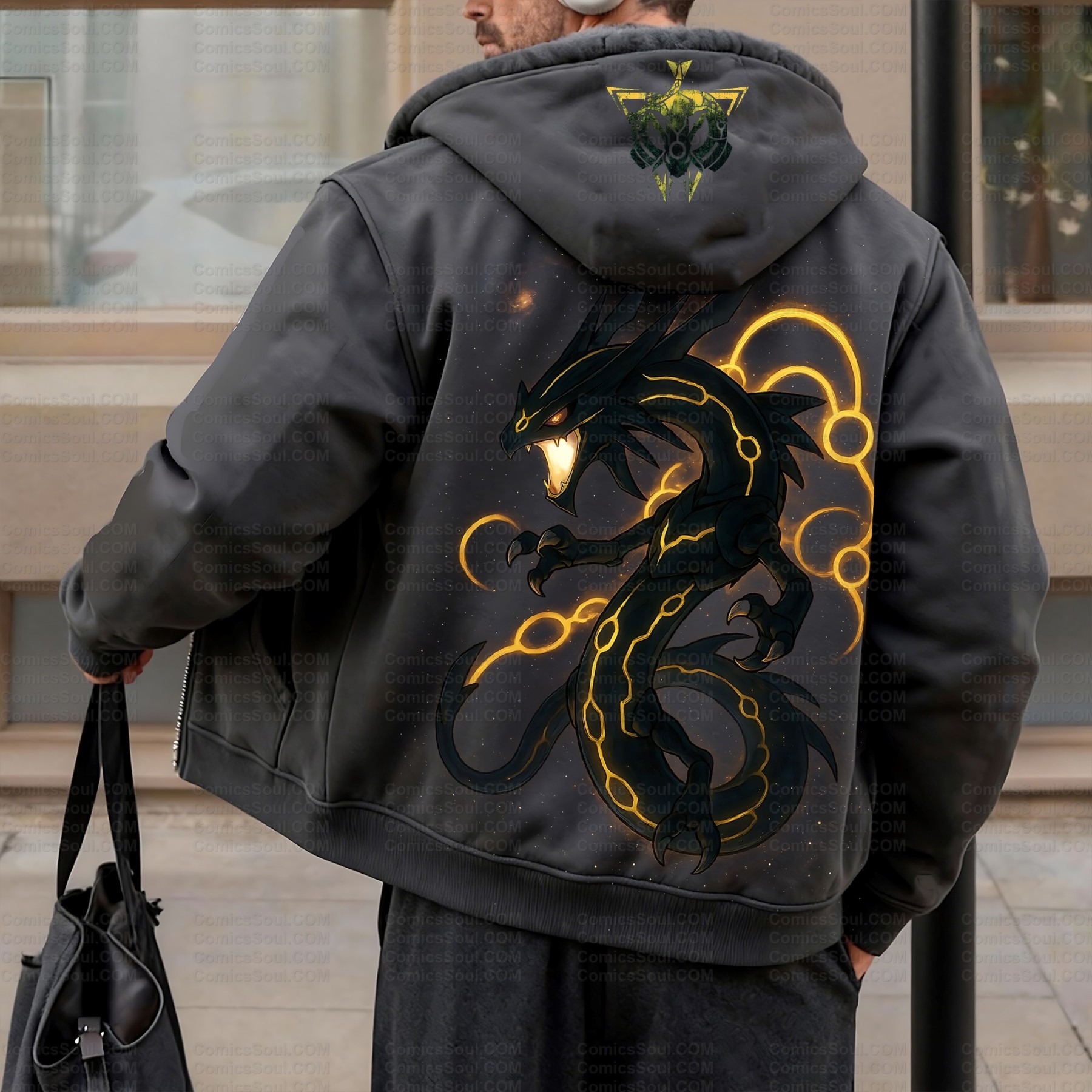 Unisex Graphic Streetwear Vintage Zipper Cardigan Plush Hoodie