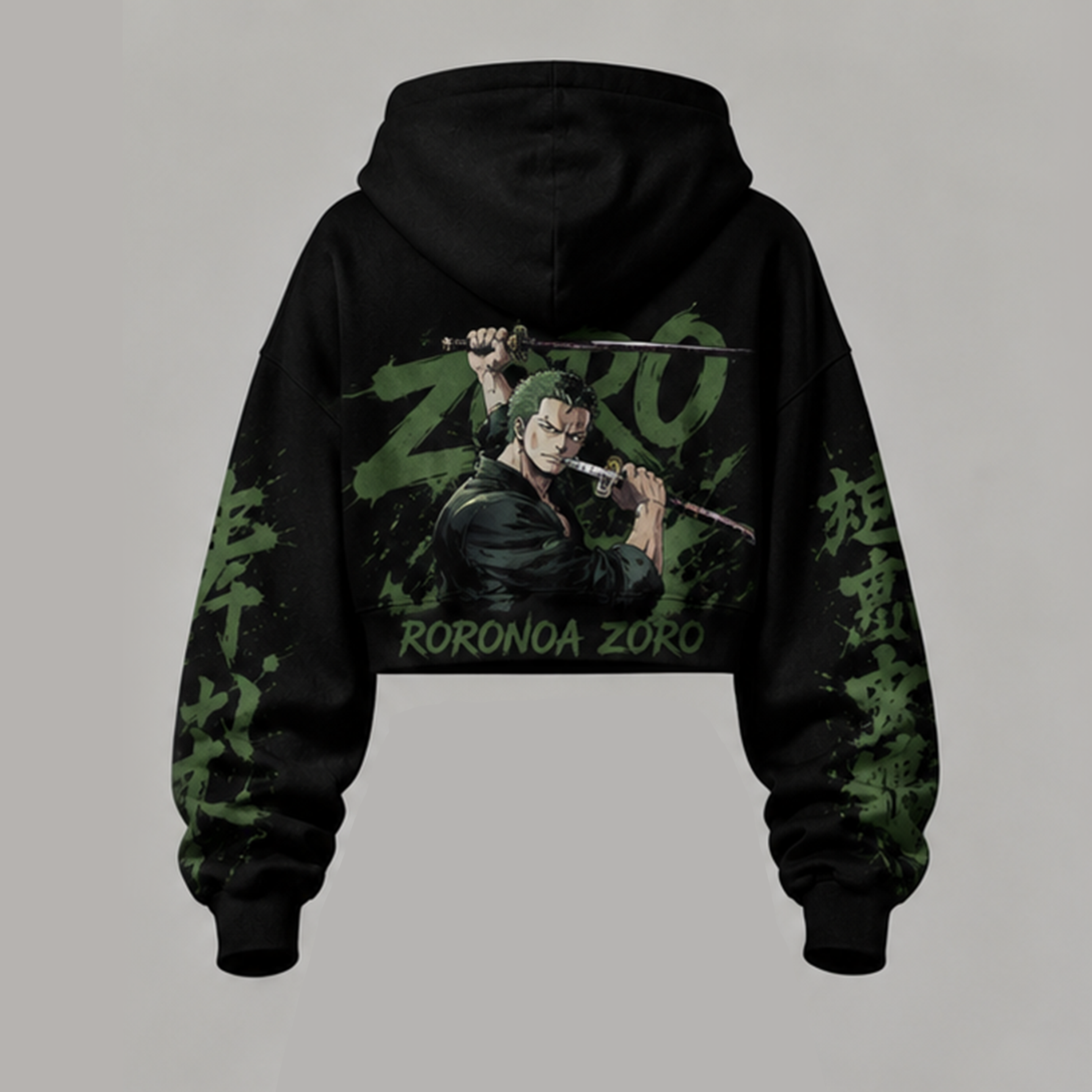 One Piece Cropped Long Sleeve Hoodie & High Waist Jogger Pants Two Piece