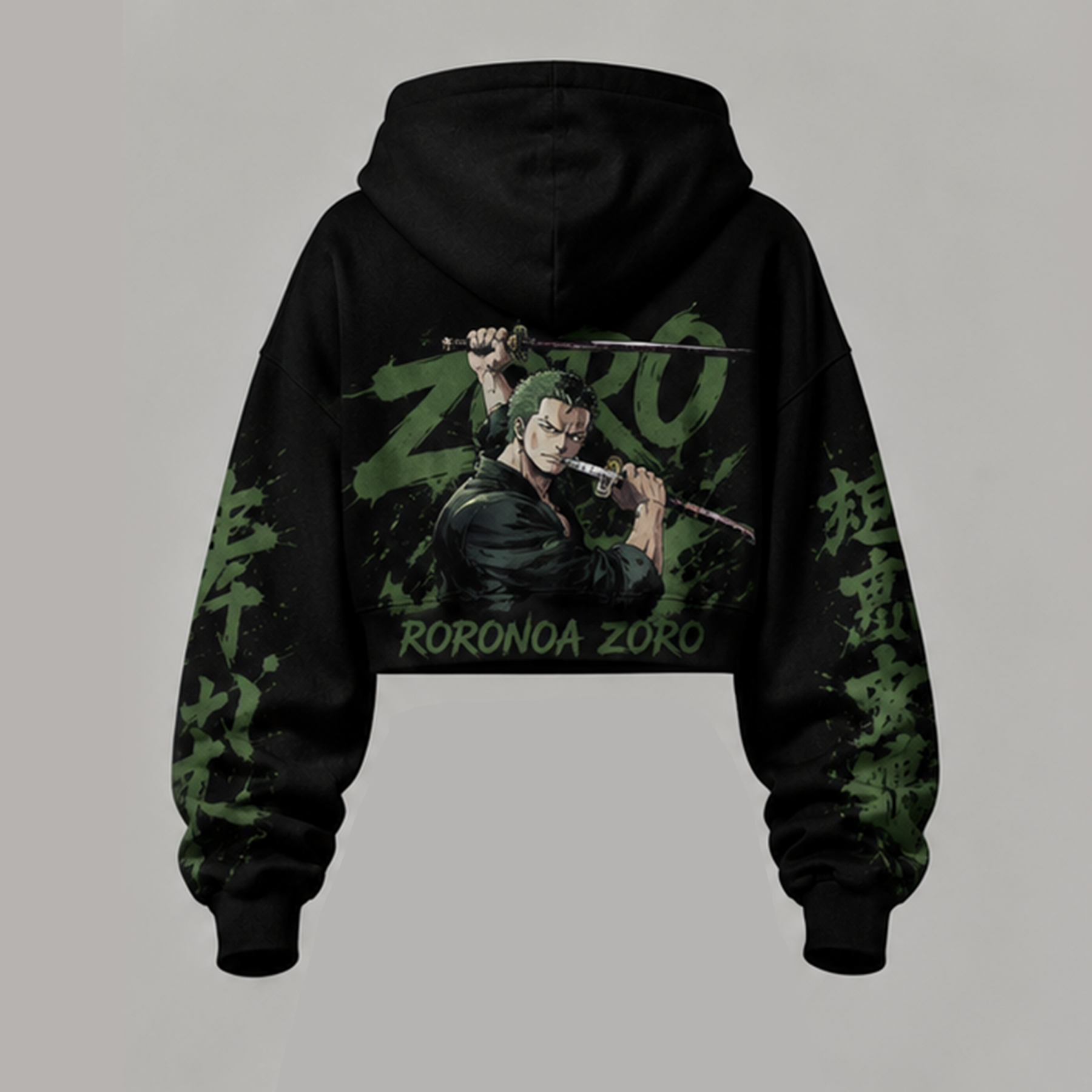 One Piece Cropped Long Sleeve Hoodie & High Waist Jogger Pants Two Piece