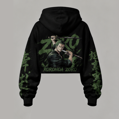 One Piece Cropped Long Sleeve Hoodie & High Waist Jogger Pants Two Piece