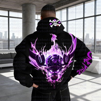 Plus Velvet Unisex Anime Graphic Streetwear Vintage Hoodie