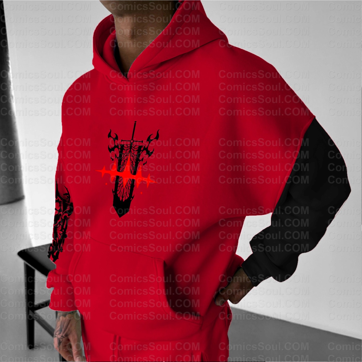 Plus Velvet Unisex Anime Graphic Streetwear Vintage Hoodie