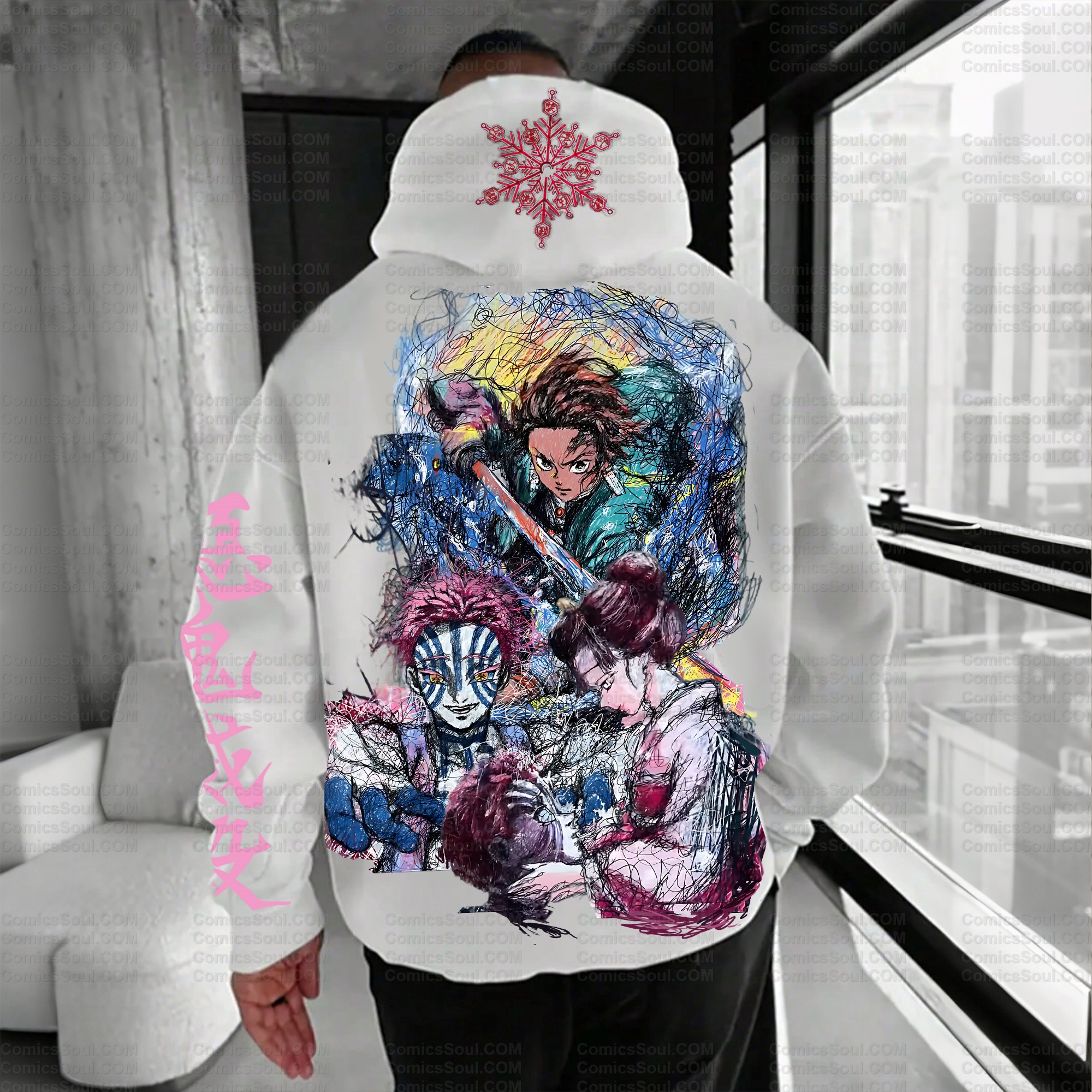 Plus Velvet Unisex Anime Graphic Streetwear Vintage Hoodie