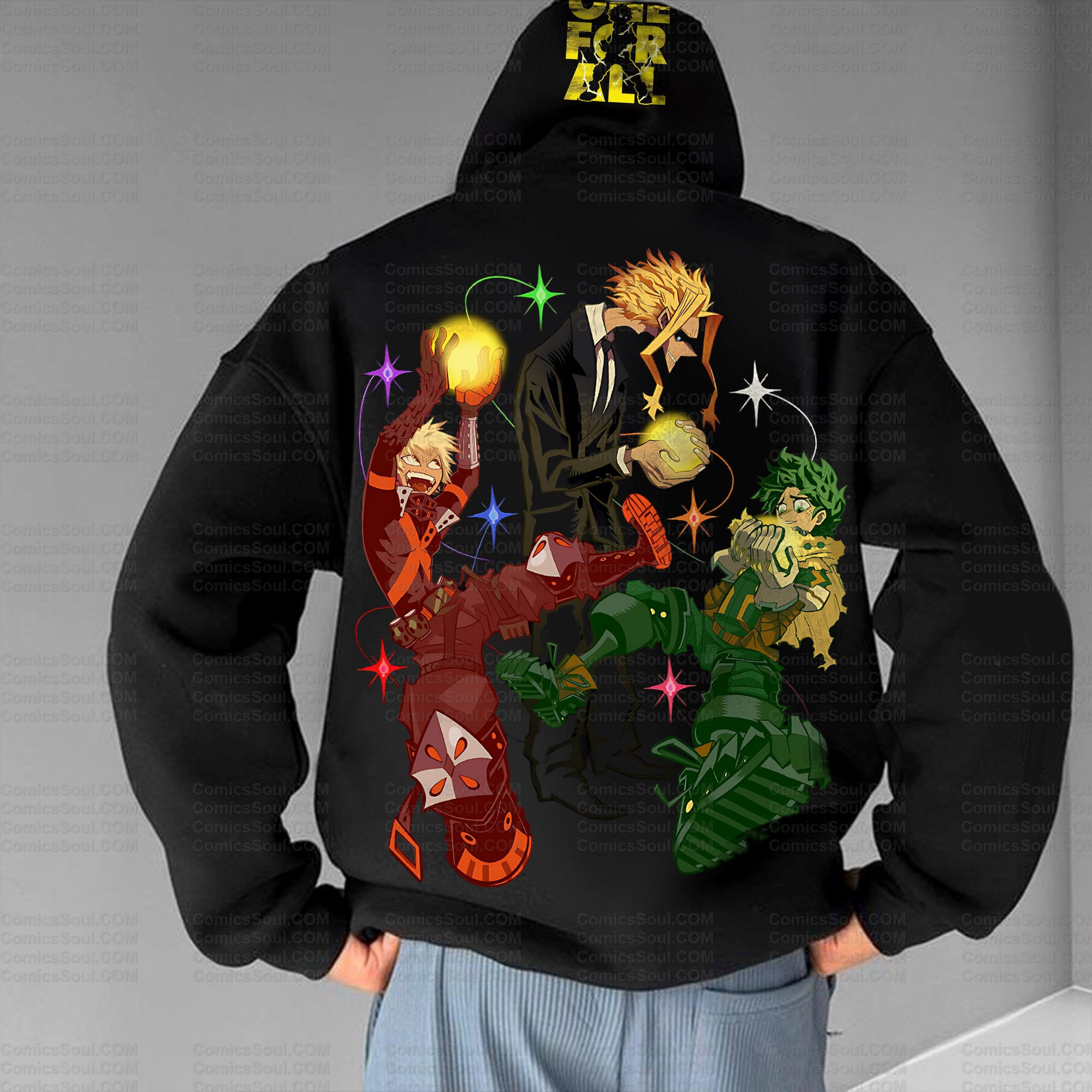 Plus Velvet Unisex Anime Graphic Streetwear Vintage Hoodie