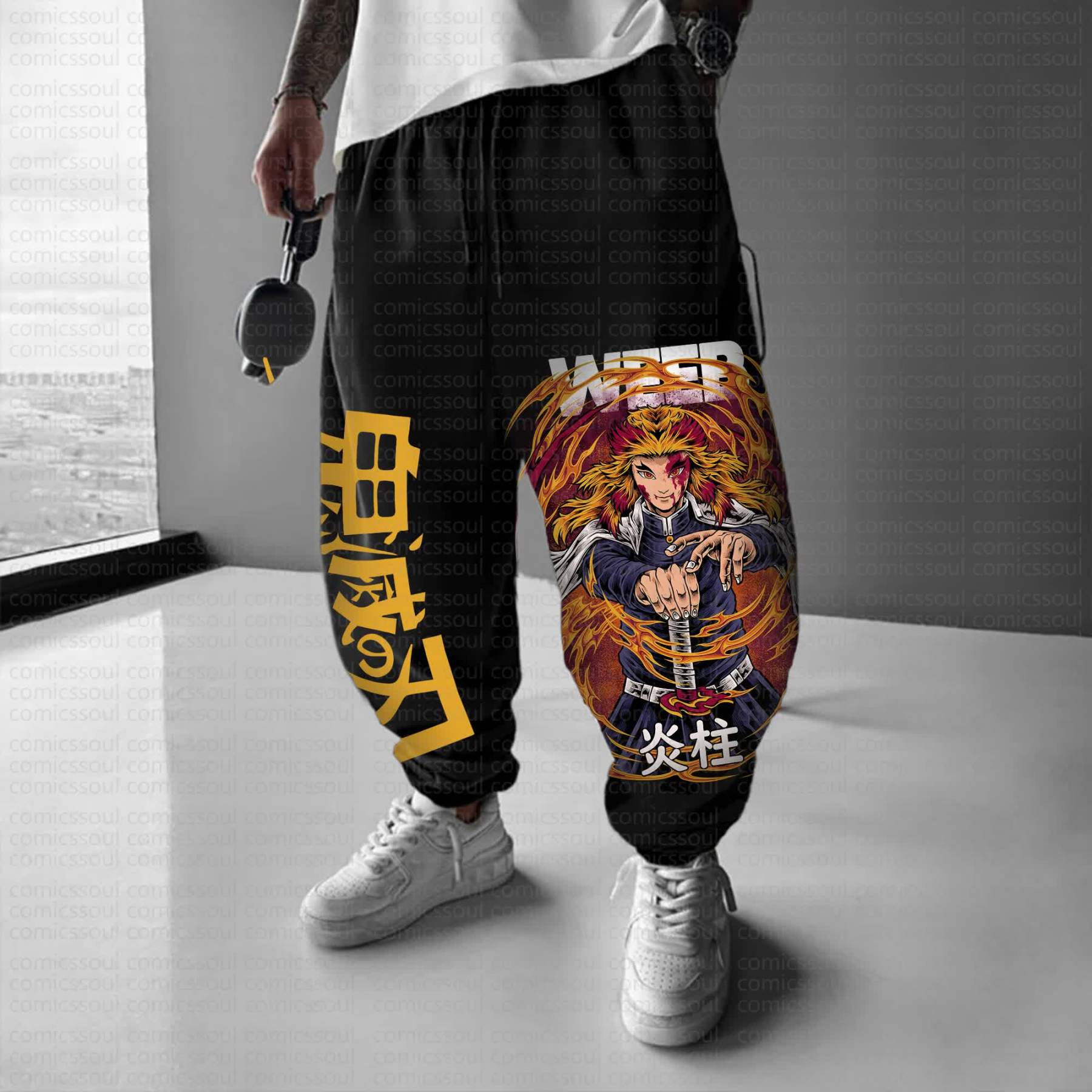 Unisex Anime Inspired Vintage Pants丨Demon Slayer X Pokémon