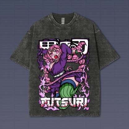 Unisex Anime Inspired Vintage T-Shirt丨Demon Slayer